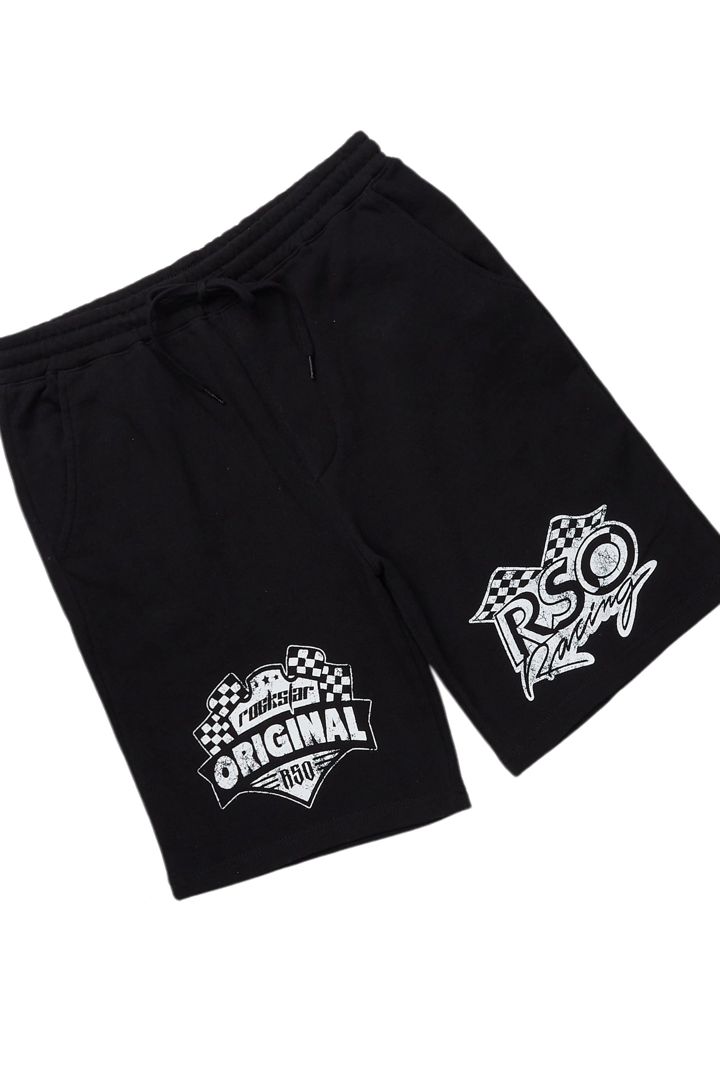 Racing Grung Black Graphic Cut Sleeve T-Shirt Short Set
