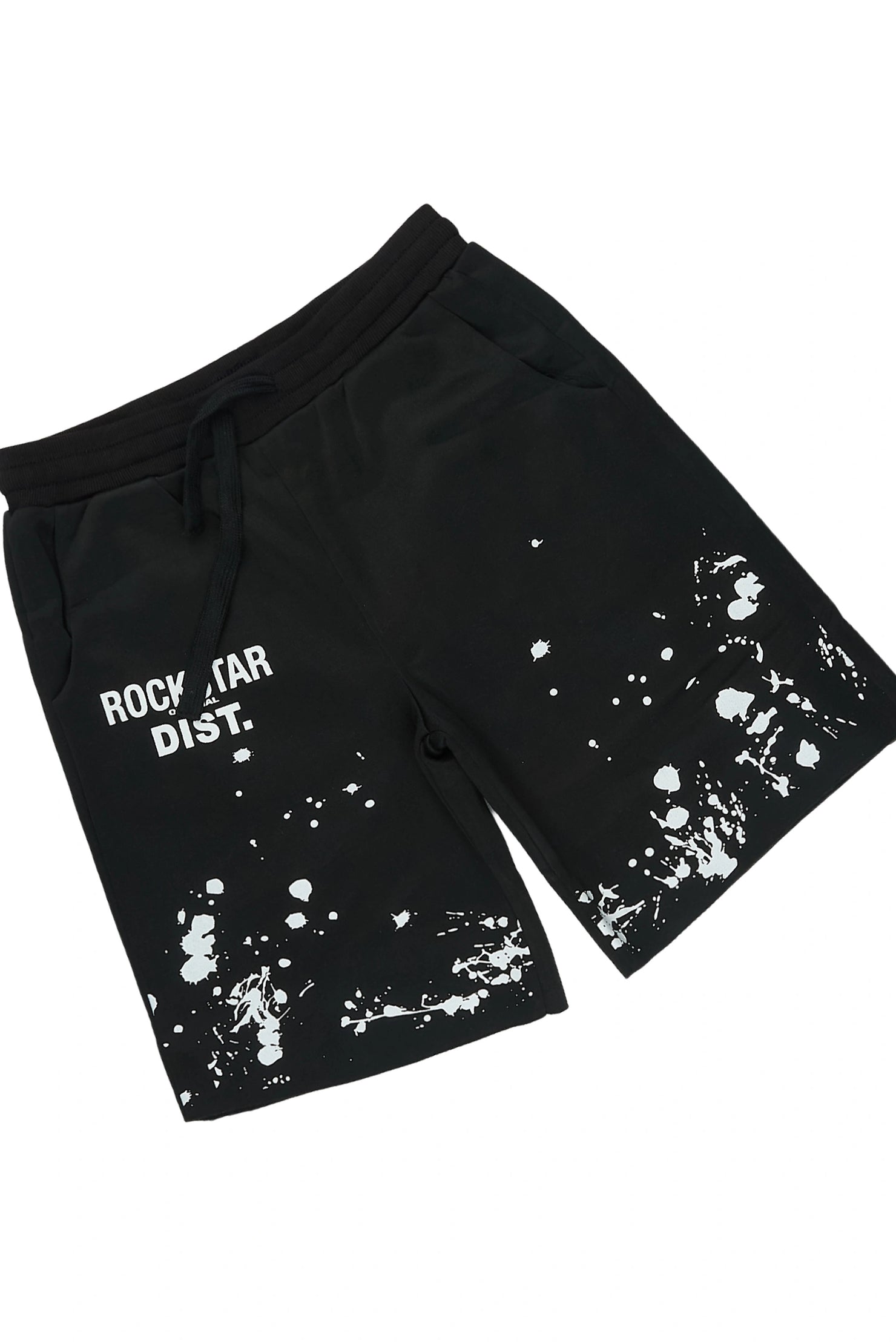 Boys Rafix Black Graphic T-Shirt/Short Set