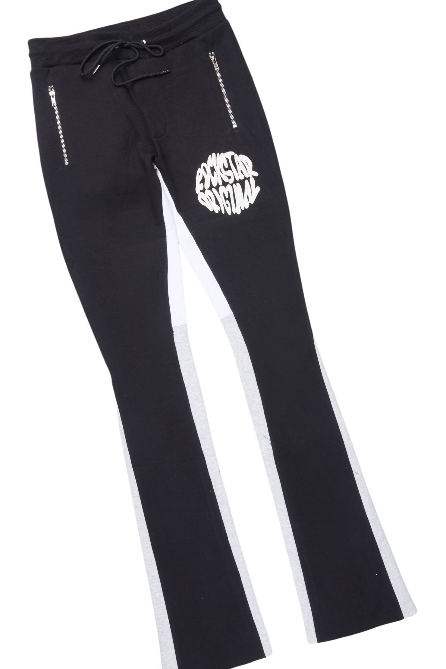 Thierry Black T-Shirt/Stacked Flare Track Set