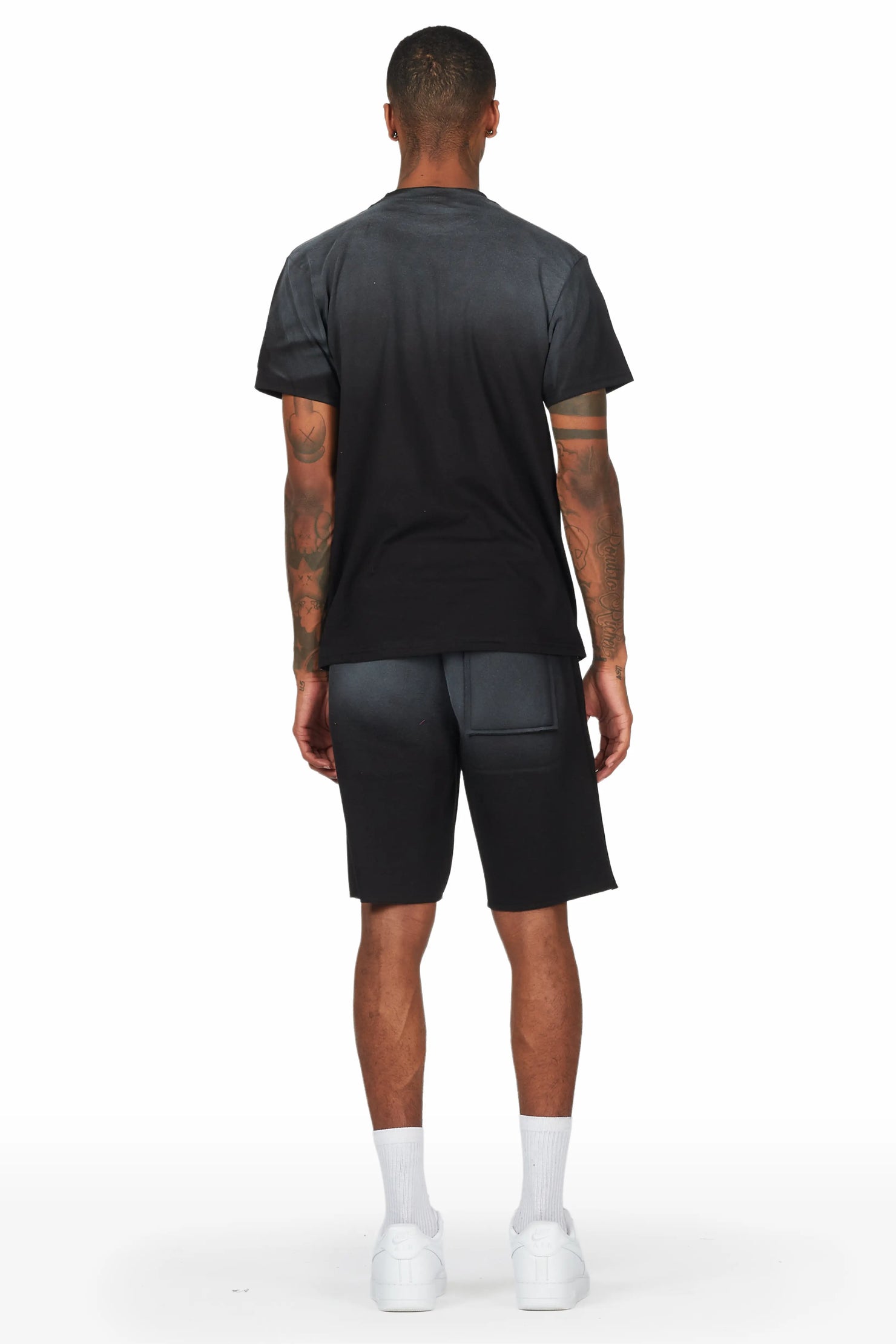 Rockstar Art Dist. Black T-Shirt Short Set