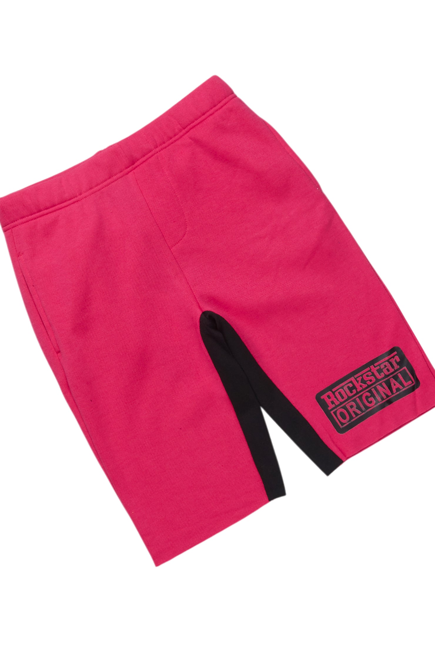 Girls Esha Fuchsia/Black T-Shirt Short Set