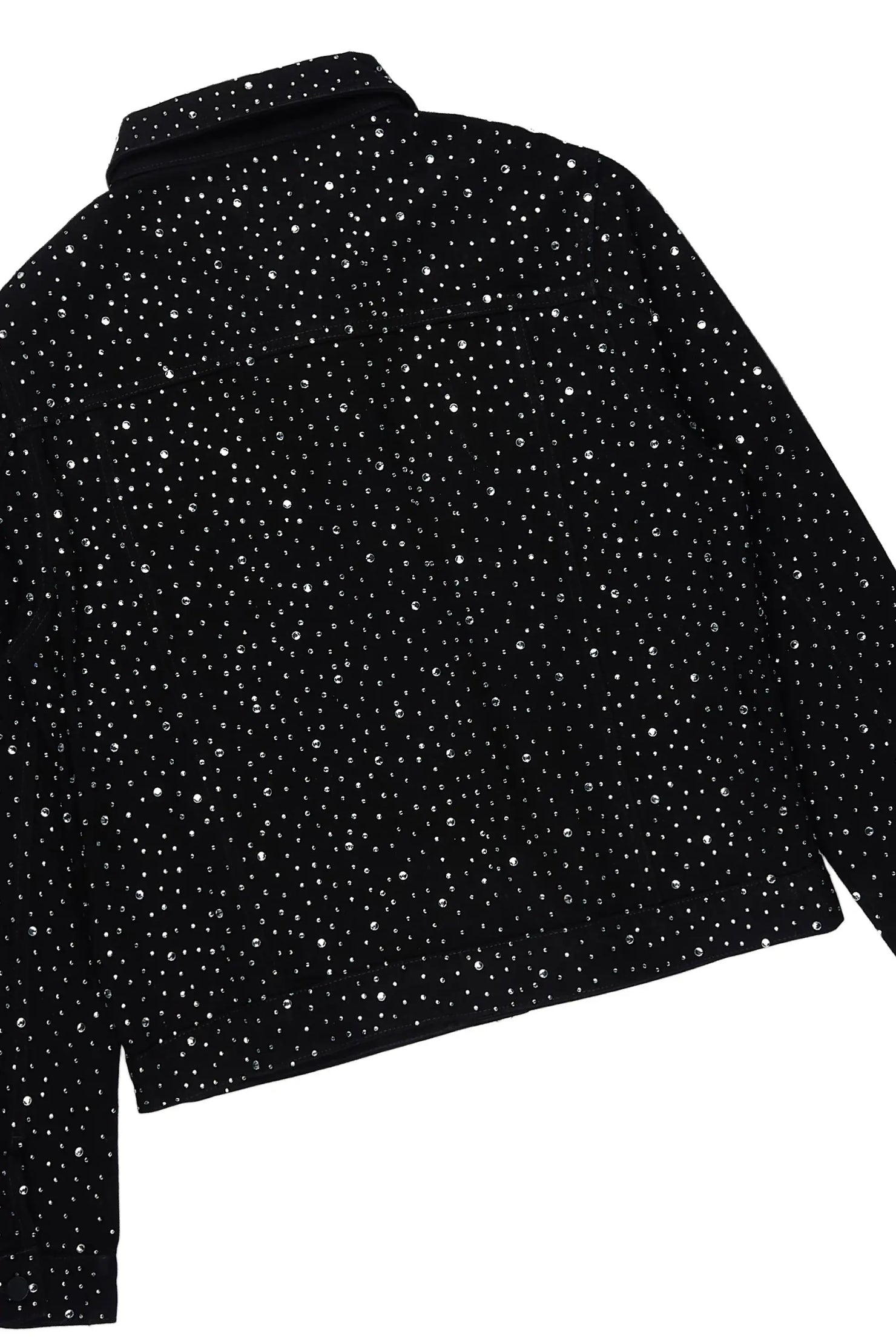 Discolite Black Rhinestone Denim Jacket/Baggy Jean Set