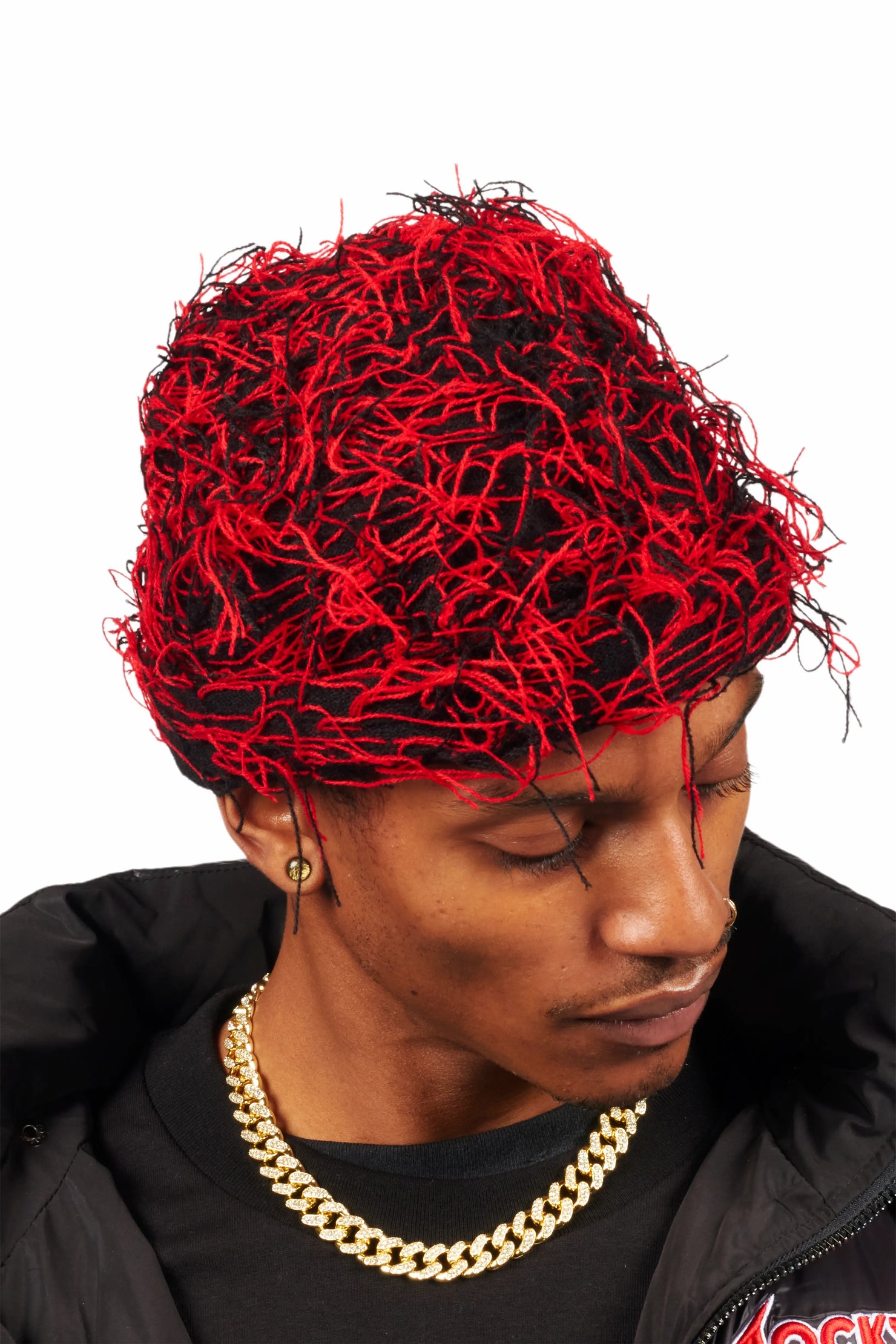 Otto Red Fuzzy Beanie