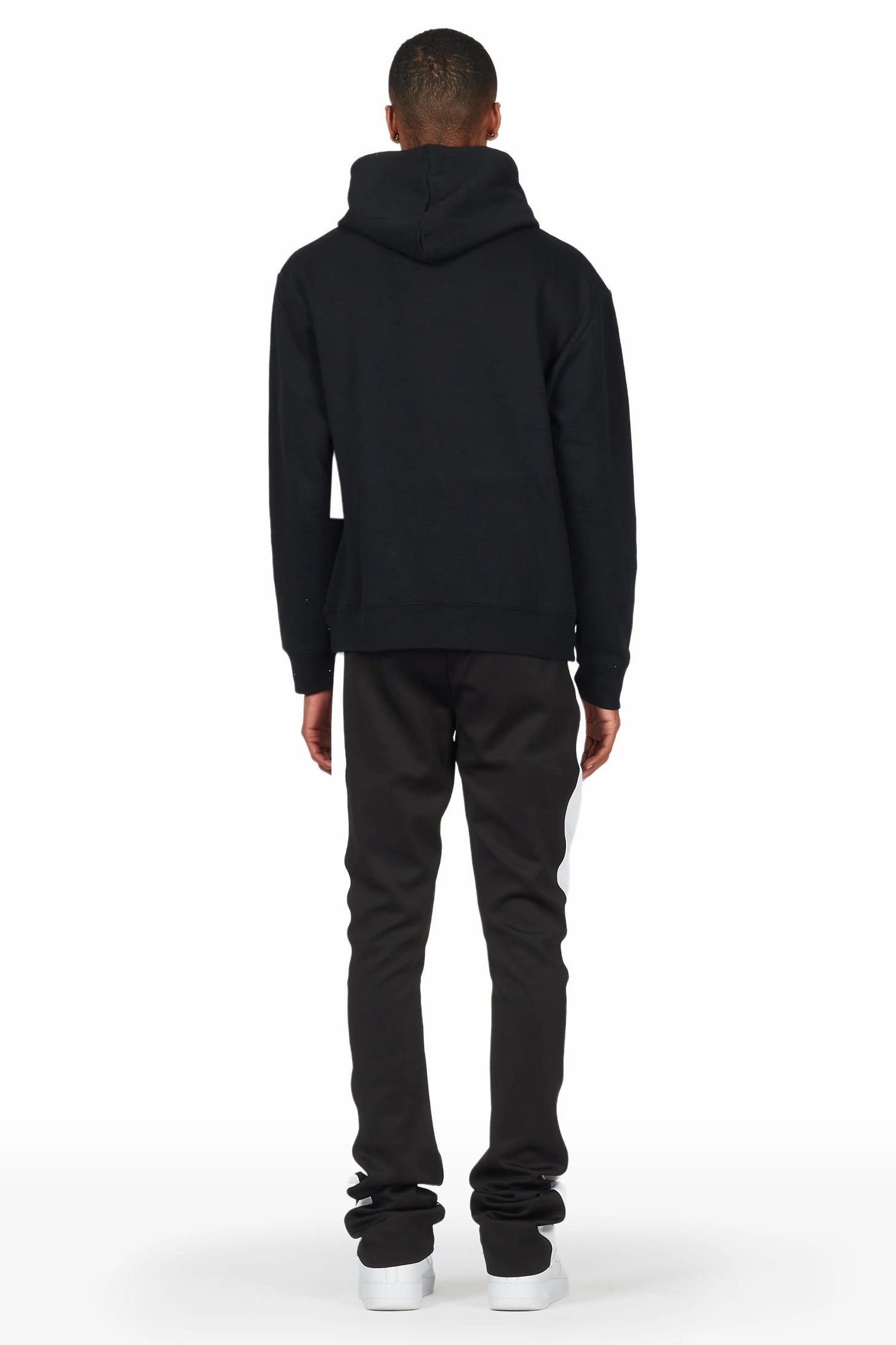 Raffer Black Hoodie/Super Stacked Flare Pant Set