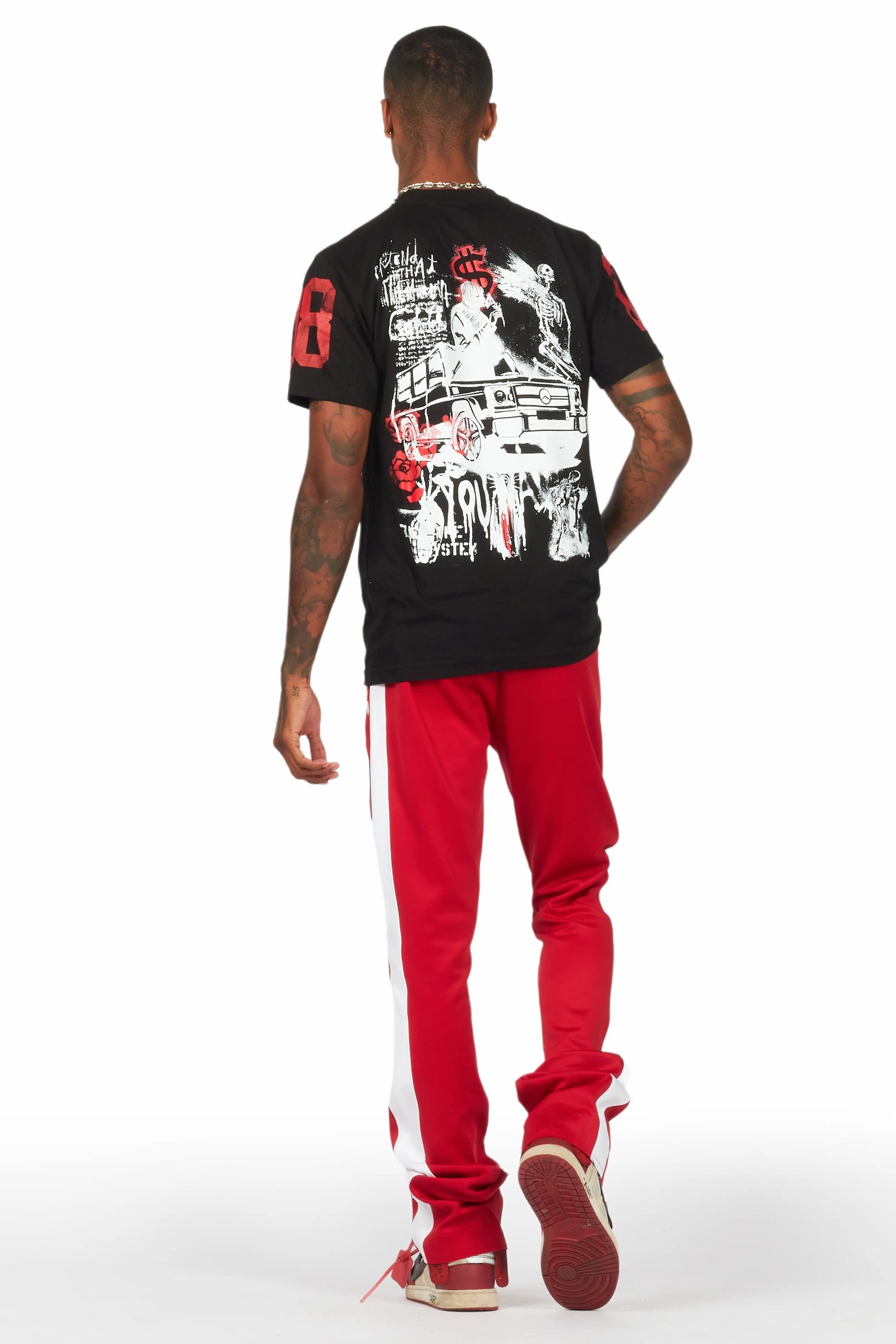 Grill Black/Red T-Shirt/Stacked Flare Track Set