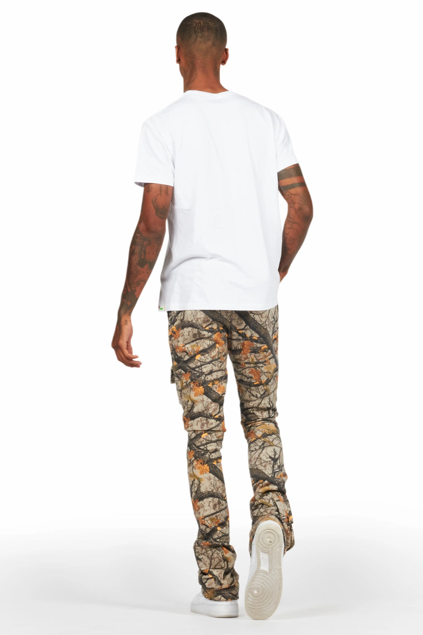 Connor Tree Camo Stacked Flare Track Pant