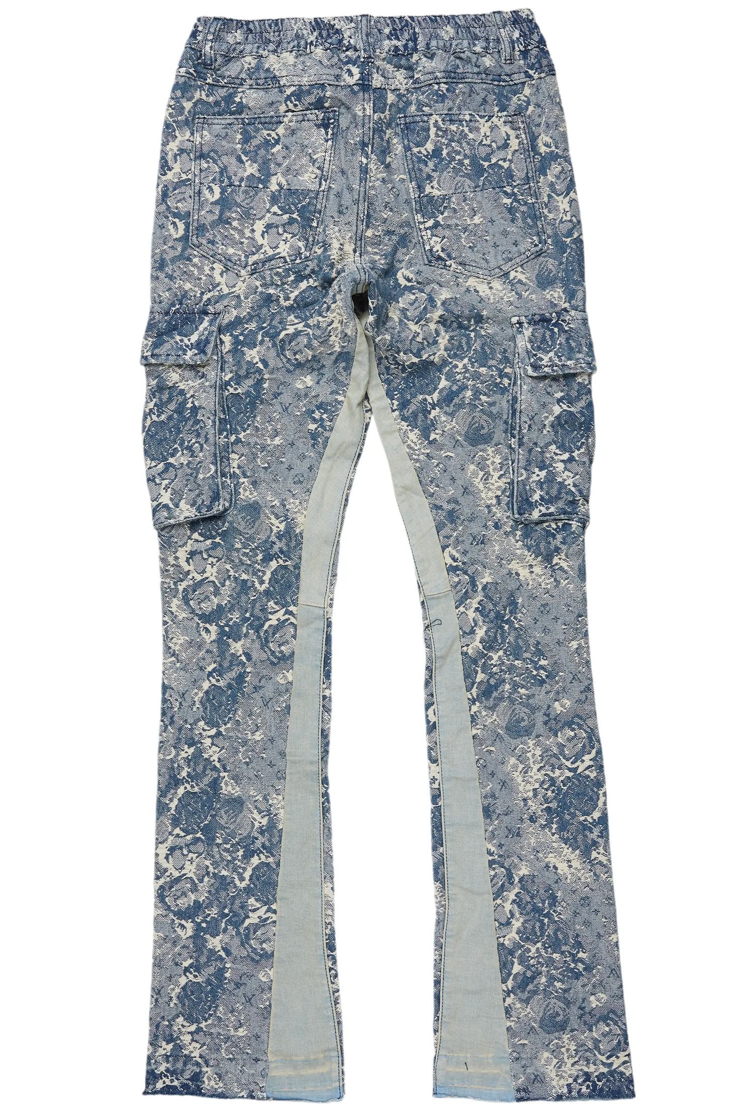 Bower Light Blue Stacked Flare Jean