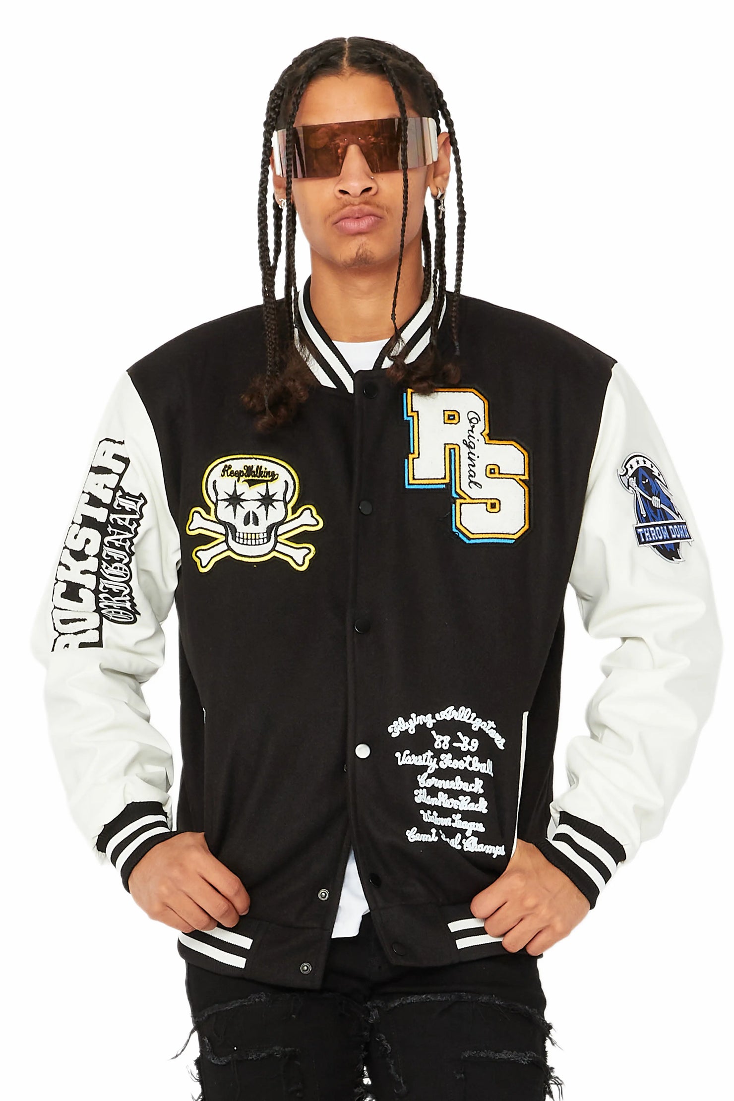Rush Black/White Varsity Jacket