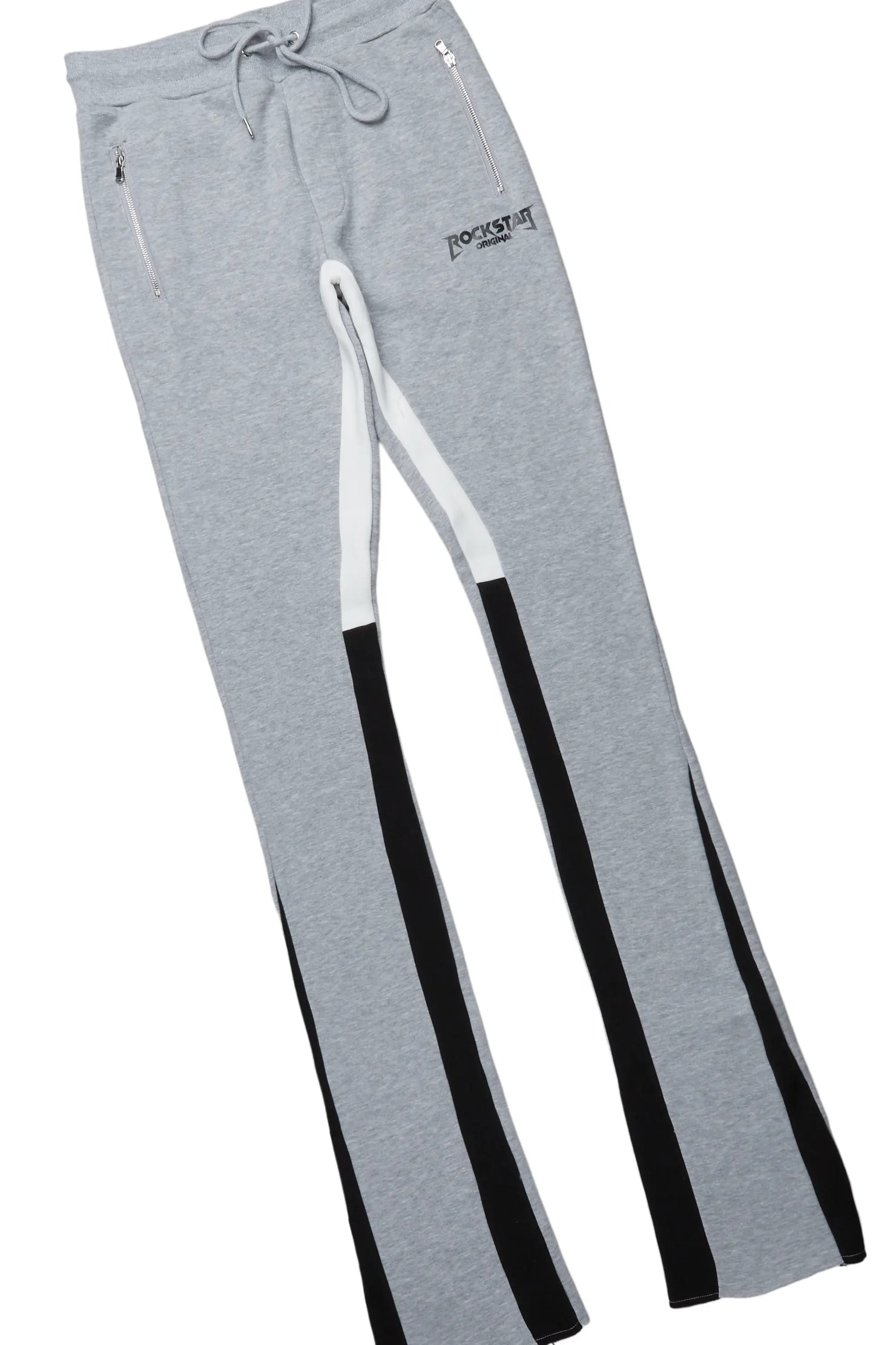 Rory Grey Hoodie Super Stacked Flare Pant Set