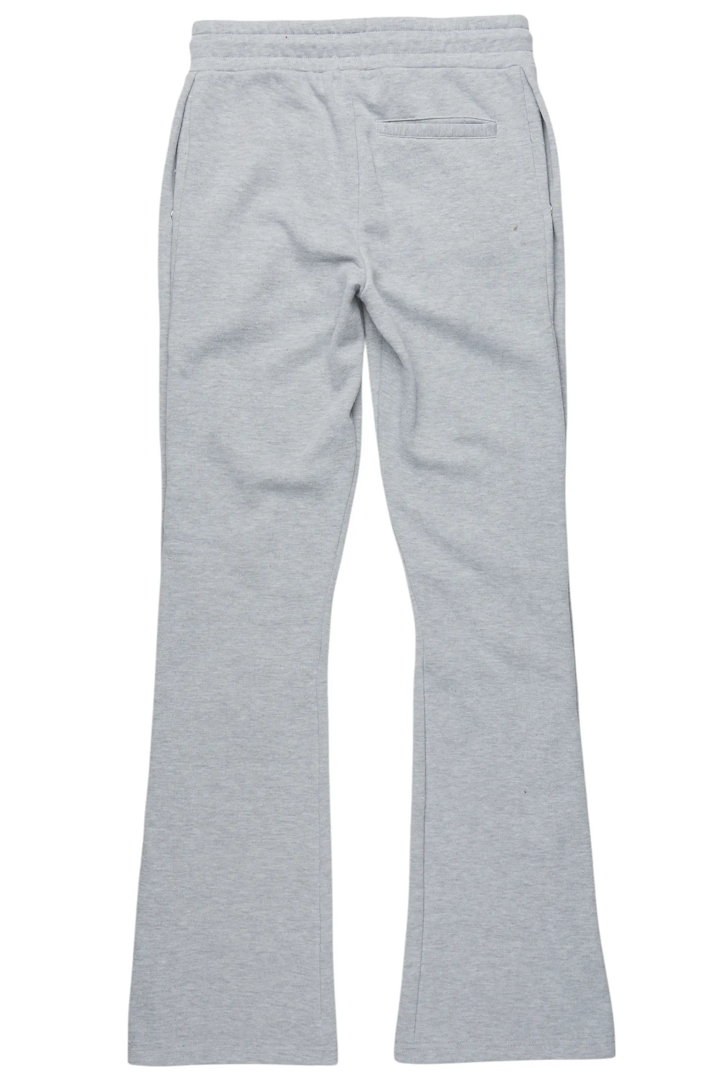 Chance Heather Grey Baggy Snap Button Pant