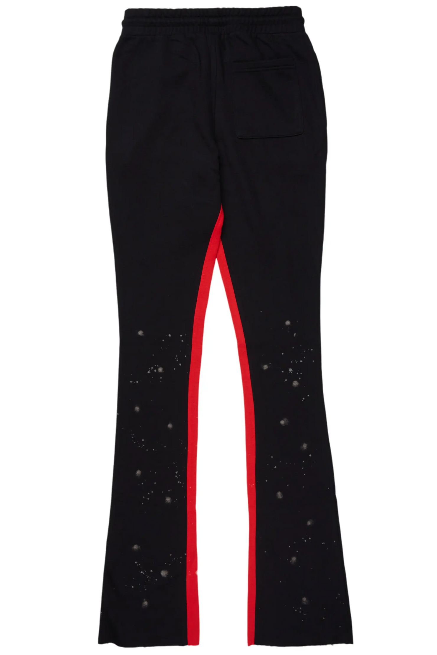 Uko Black Patchwork Stacked Flare Track Pant