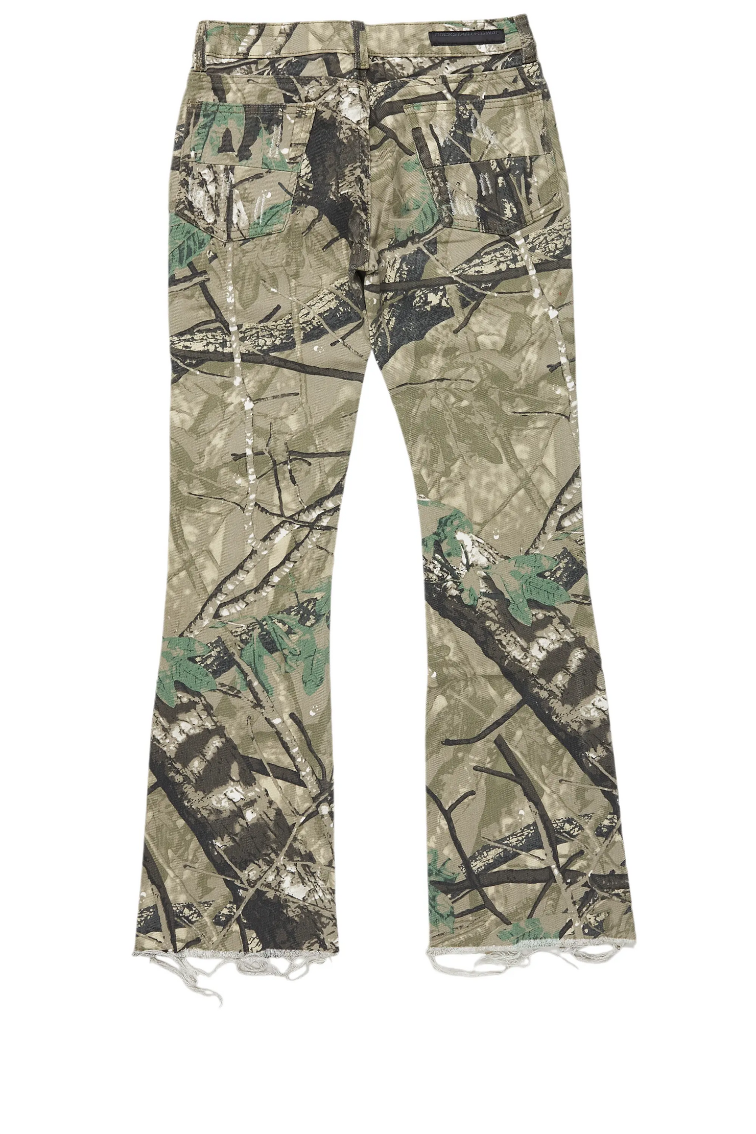 Boys Petrus Tree Camo Stacked Flare Jean