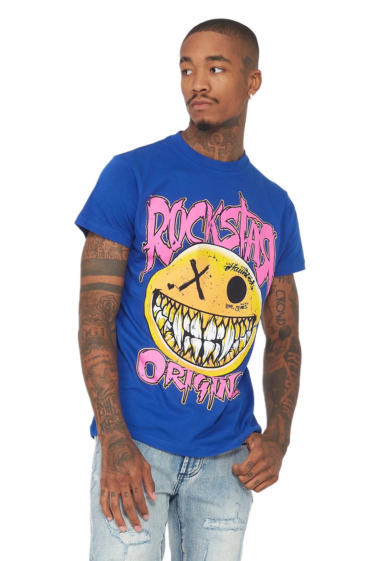 Fraust Royal Blue Graphic T-Shirt