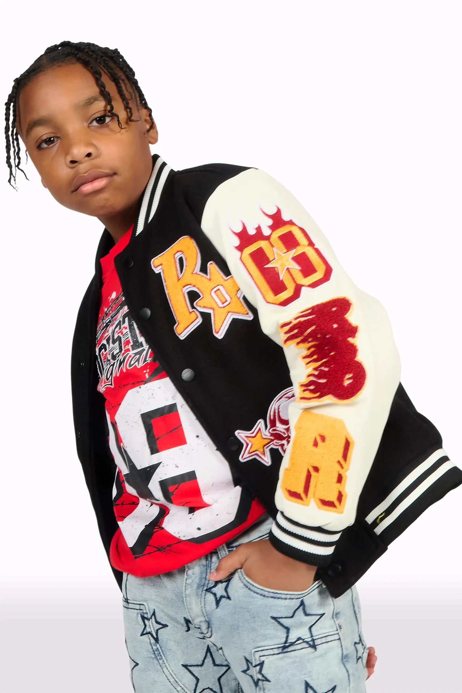 Boys Starship Light BLue Stacked Flare Jean