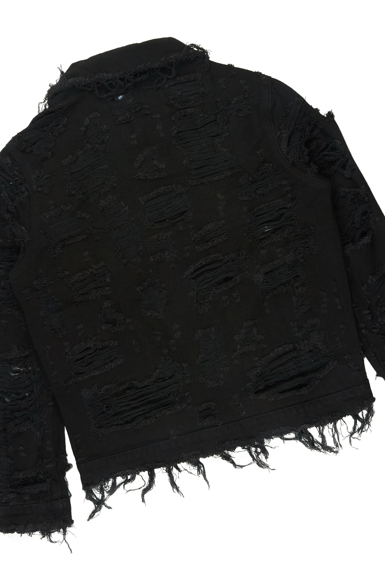 Faro Black Denim Jacket/Stacked Flare Jean Set