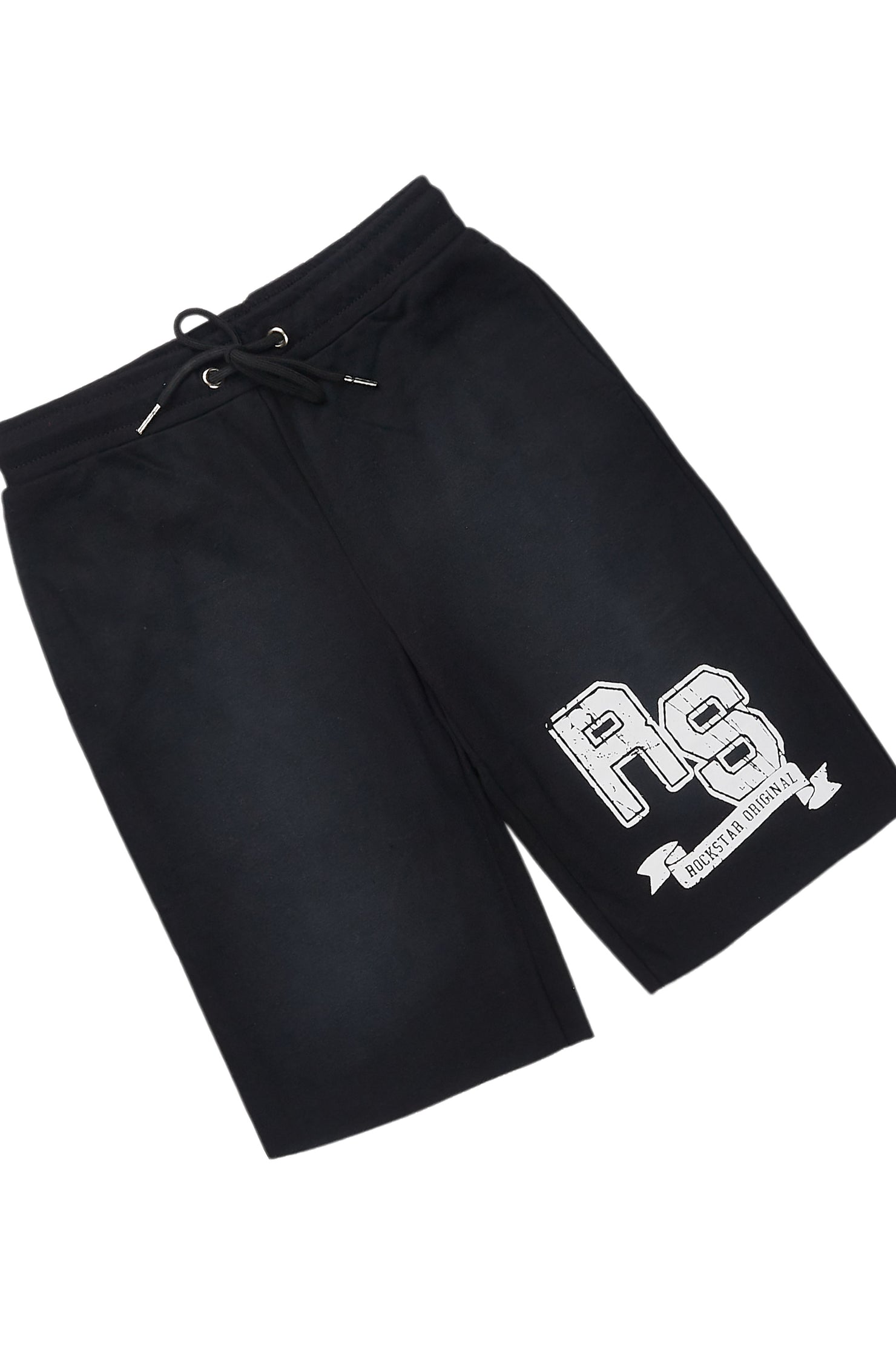 Boys White/Black Alik Crop Boxy Tee Short Set