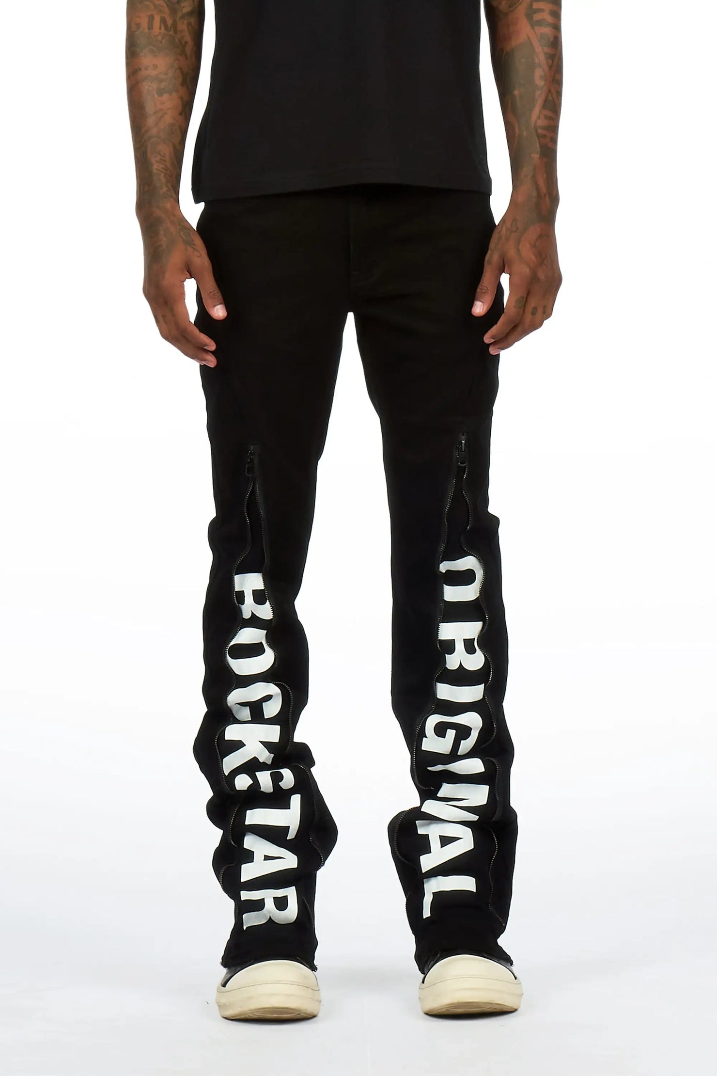 Philly Black Stacked Fit Jean