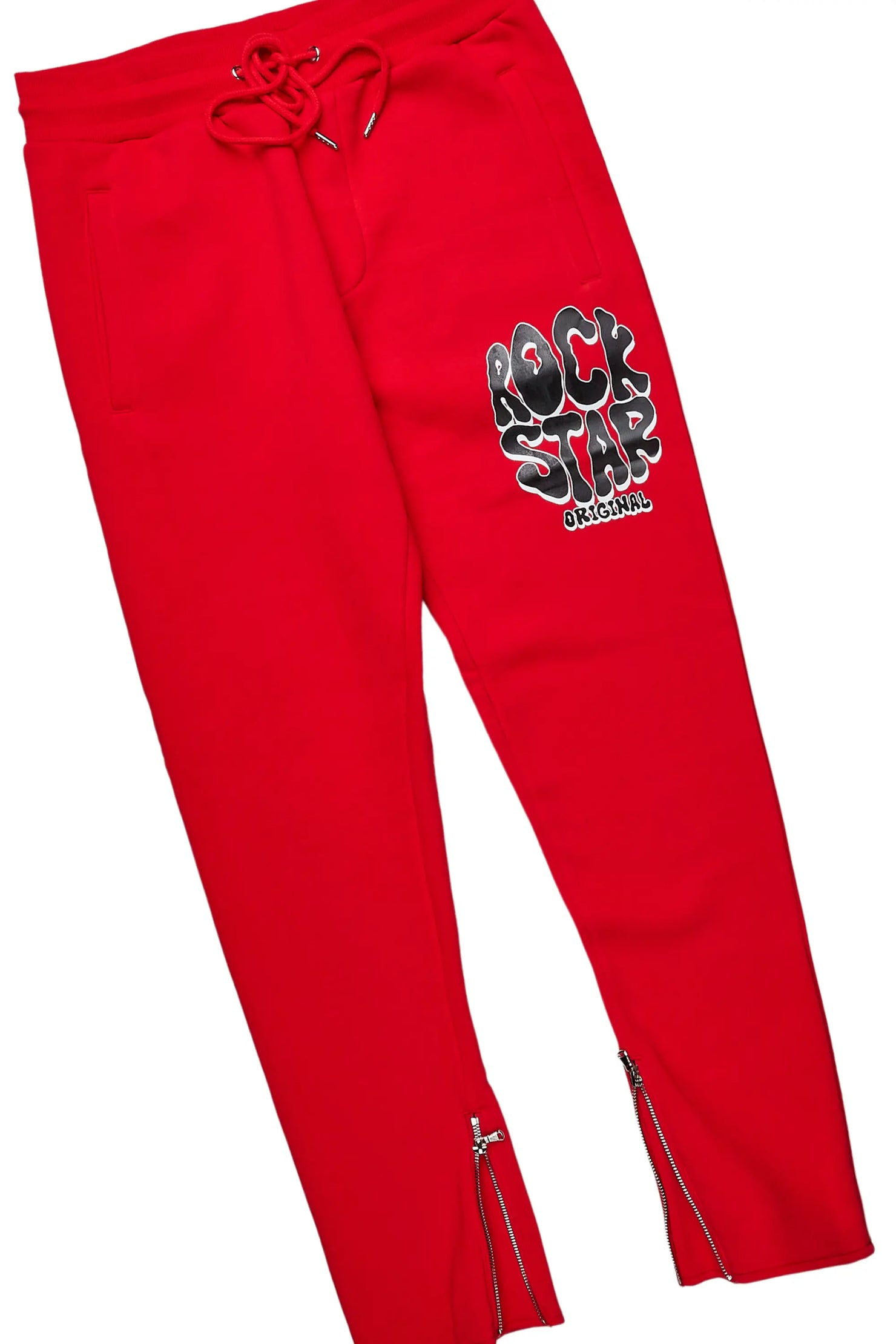 Warblen Black/Red T-Shirt Slim Fit Track Set