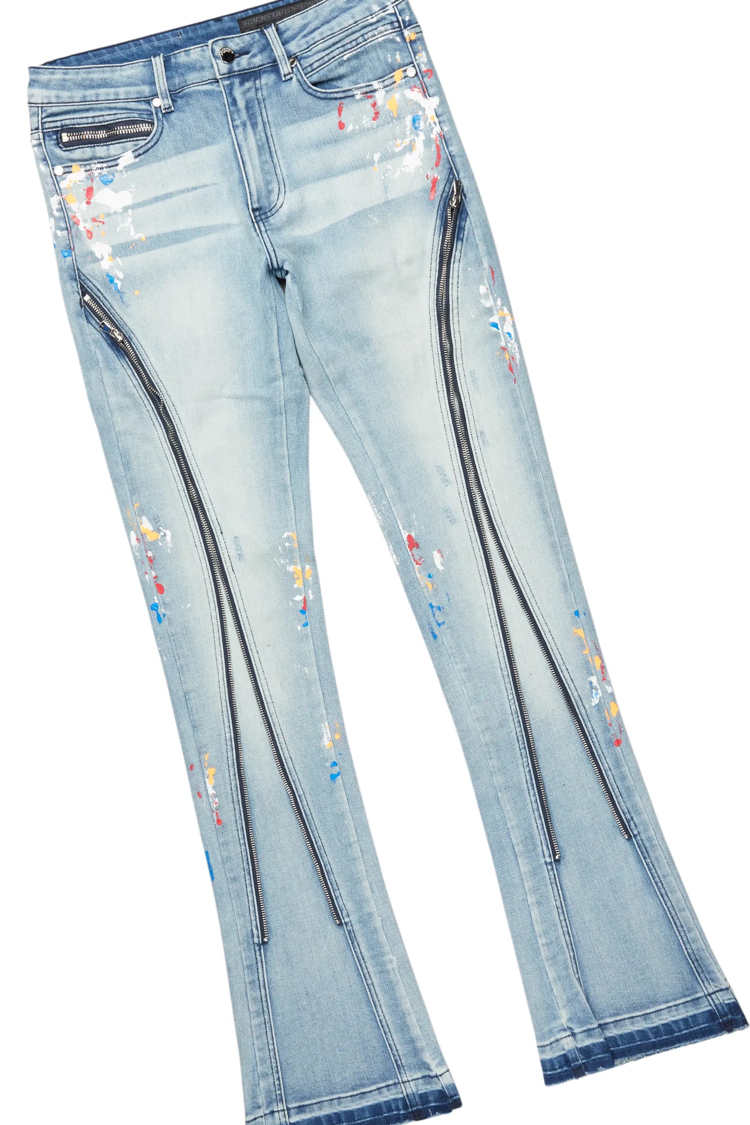 Barton White T-Shirt/Stacked Flare Jean Bundle