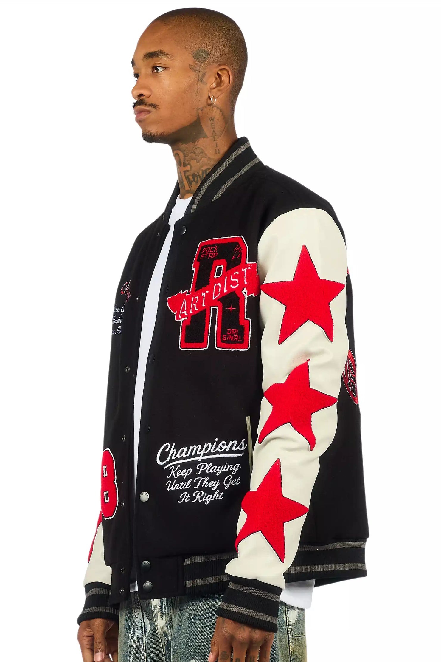 Zadok Black Varsity Jacket