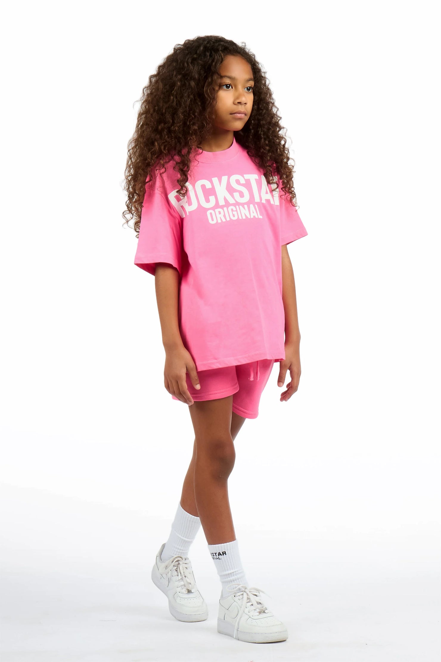 Girls Sabrina Pink/Pink Short Set