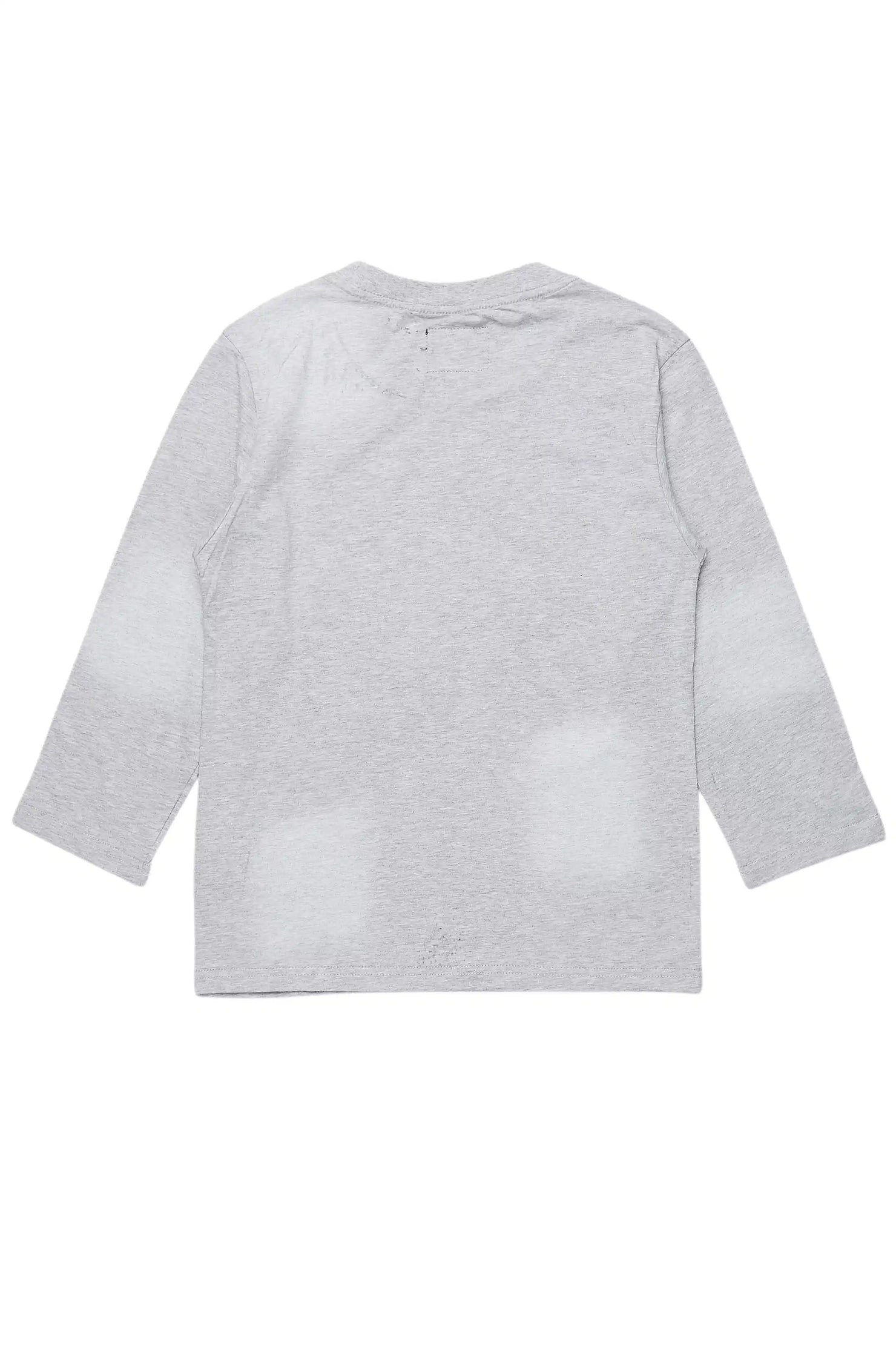Boys State L/S  Heather Grey Graphic T-Shirt with Patch