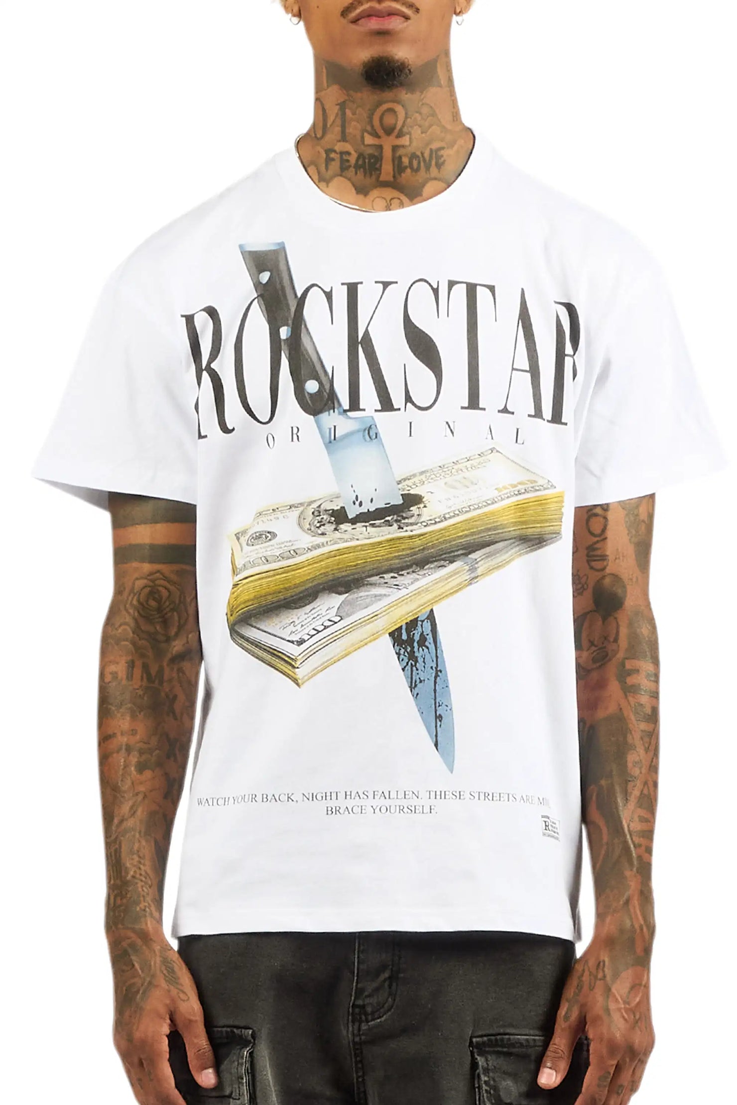 Datenyte White Oversized Graphic T-Shirt