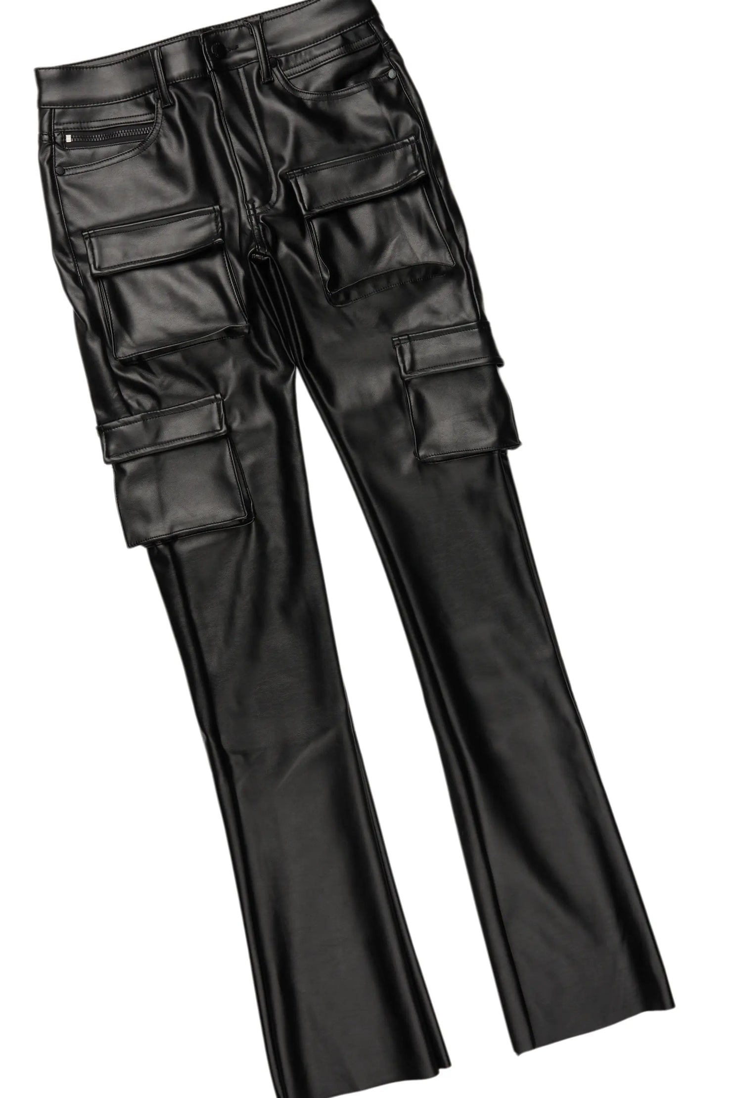 Raymond Black Mohair Hoodie & Khaza Stacked Flare PU Jean Bundle