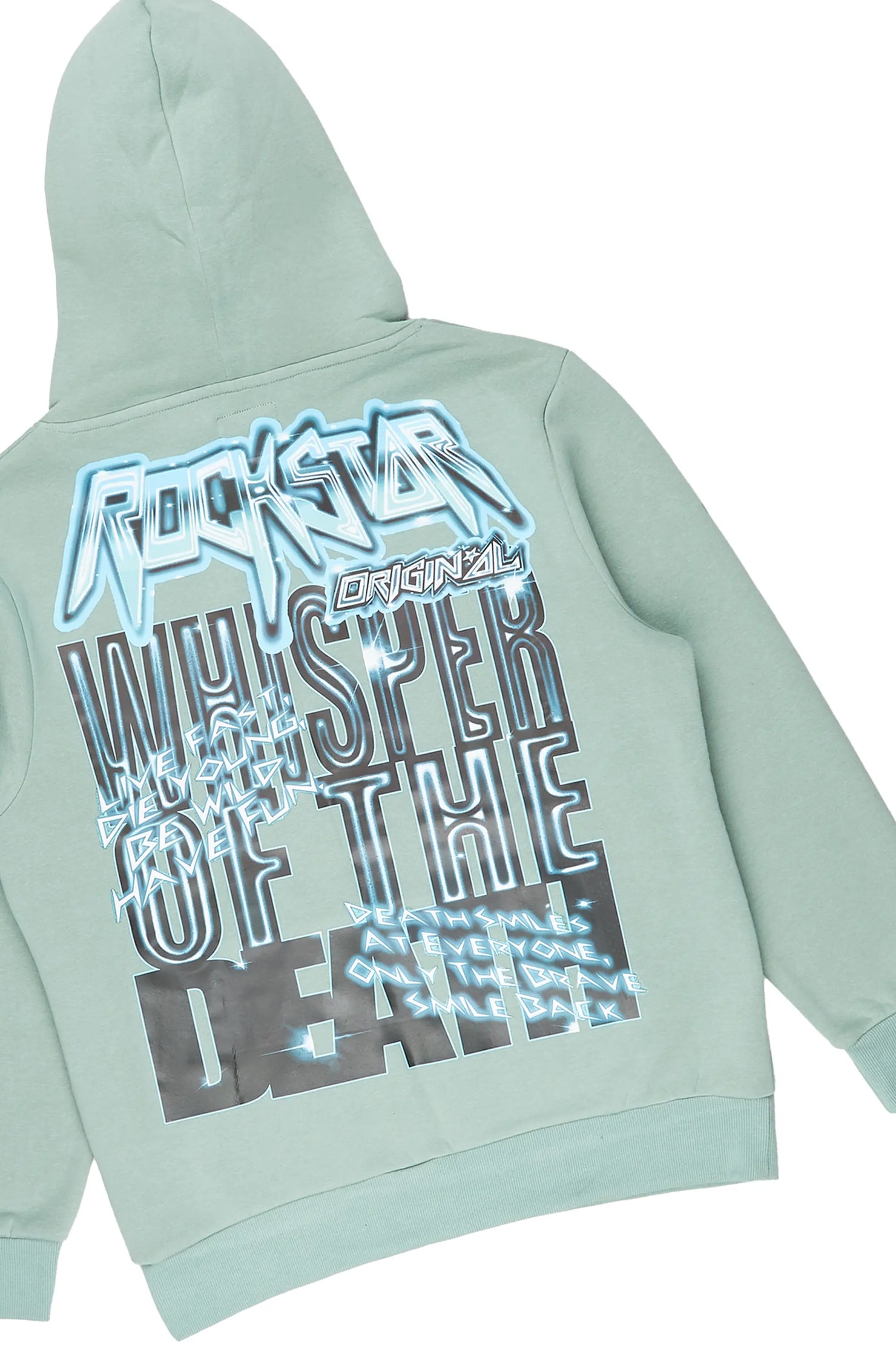 Obern Sage/White Graphic Hoodie/Stacked Flare Pant Track Set