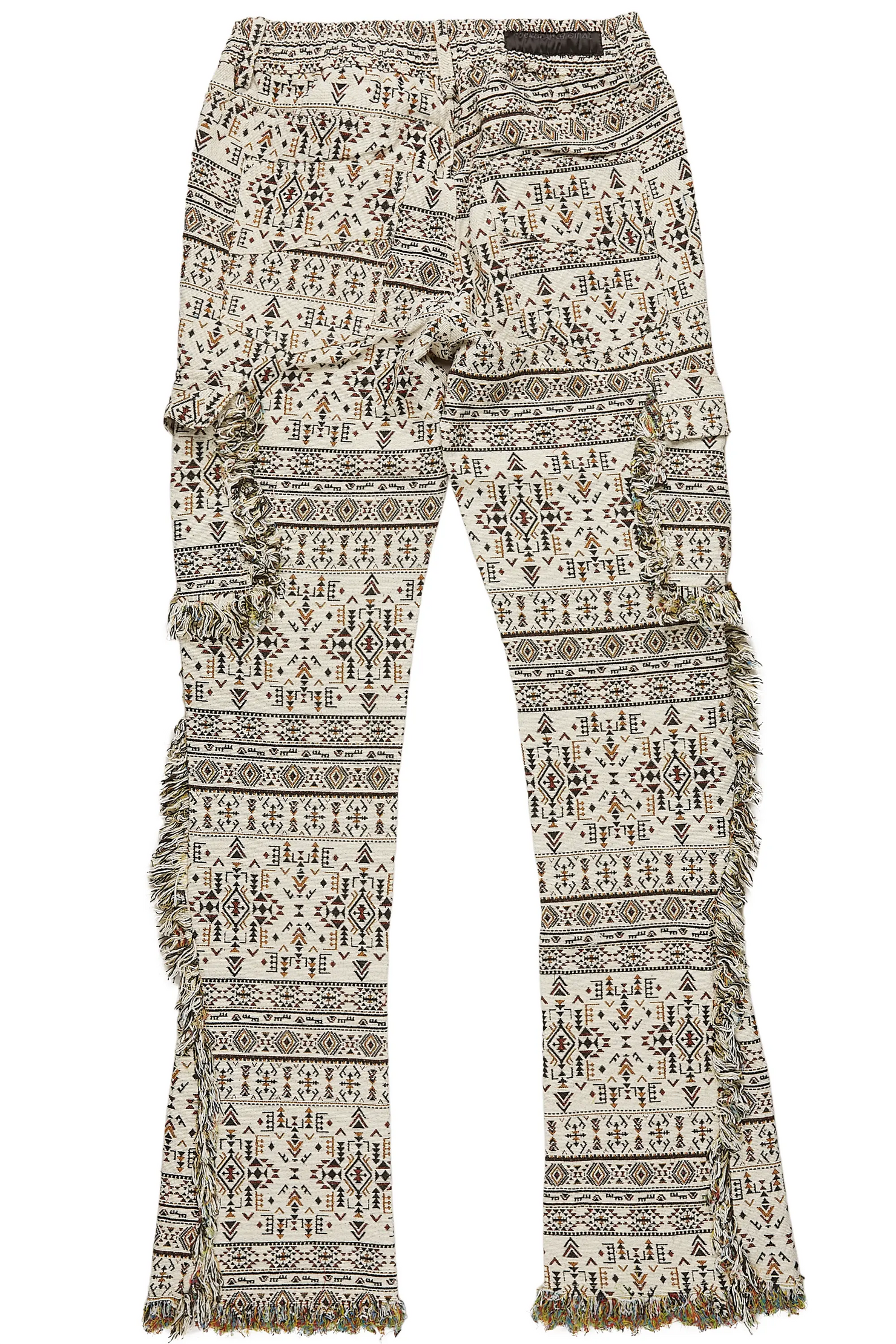 Ayami Beige Slim Tapestry Flare Jean
