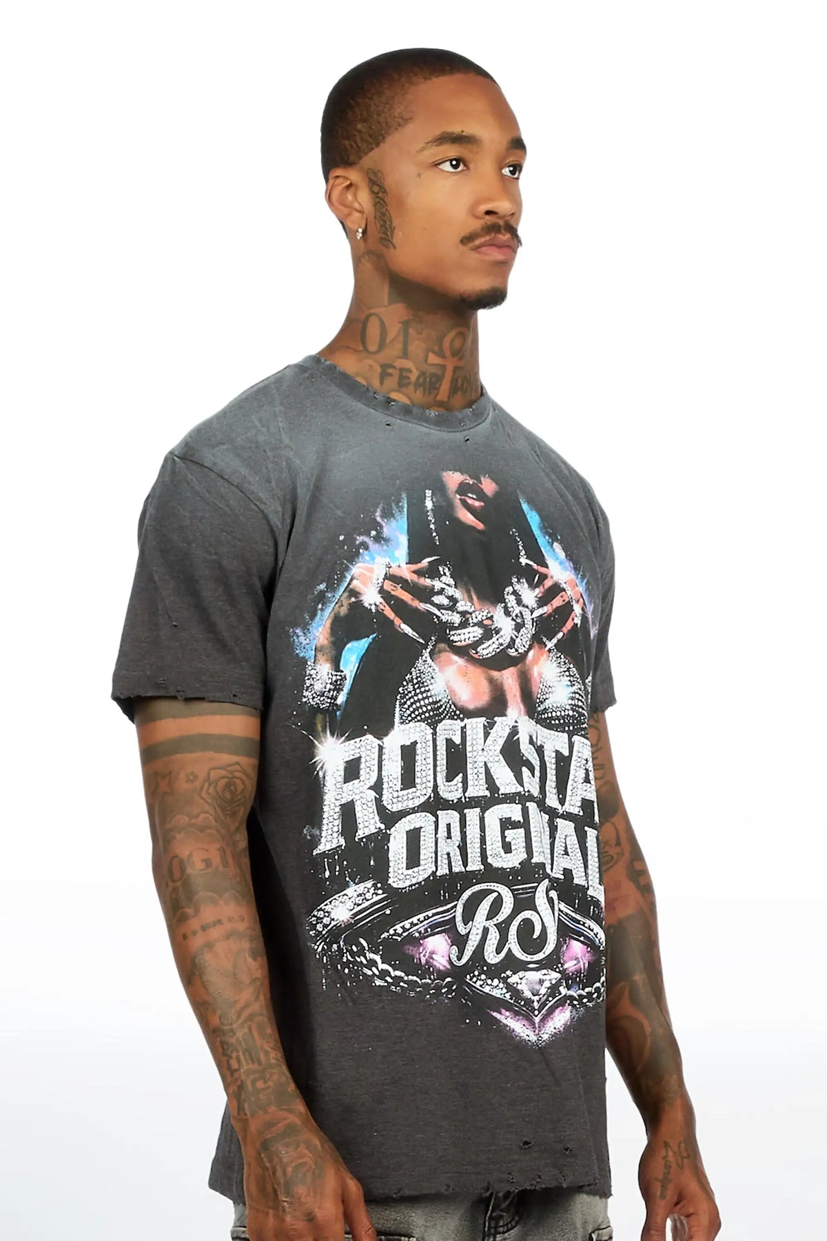 Newell Charcoal Oversized Graphic T-Shirt