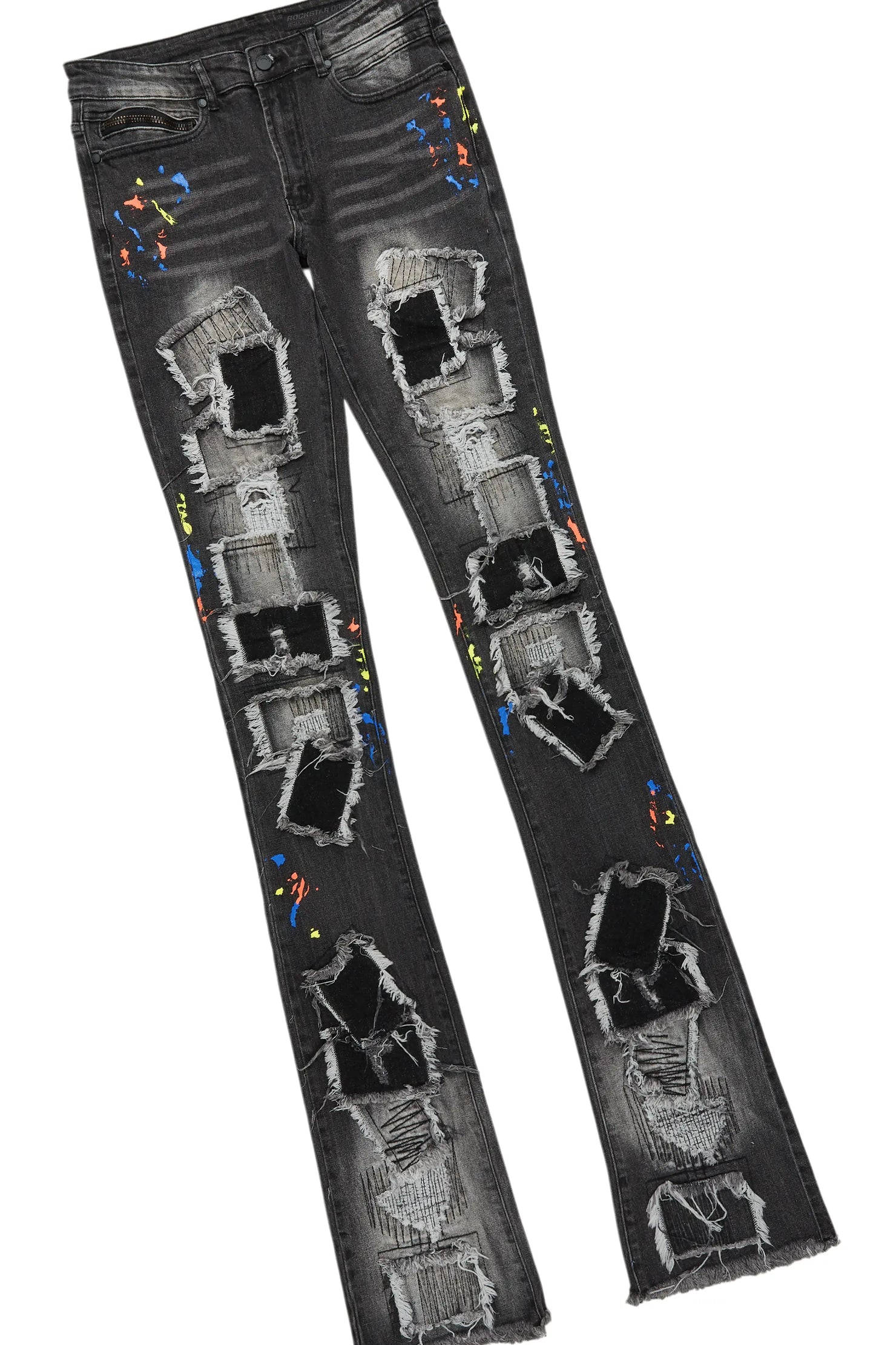 Waller Heather Grey Hoodie/Super Stacked Flare Jean Bundle