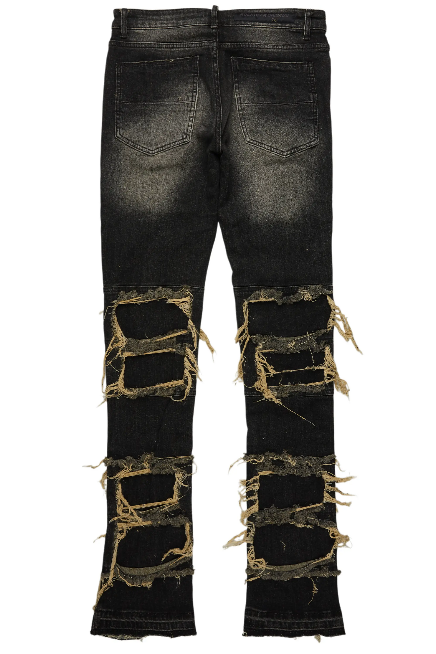 Vasco Tint Dark Wash Black Stacked Flare Jean