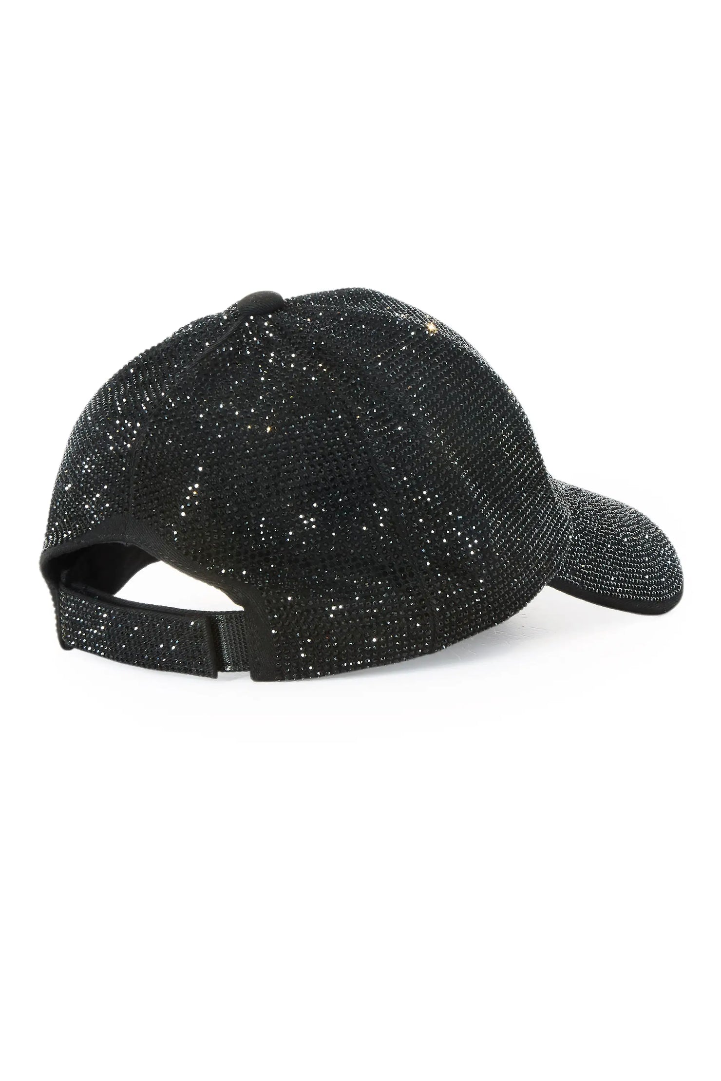 Wilamesha Black Rhinestone Trucker Hat