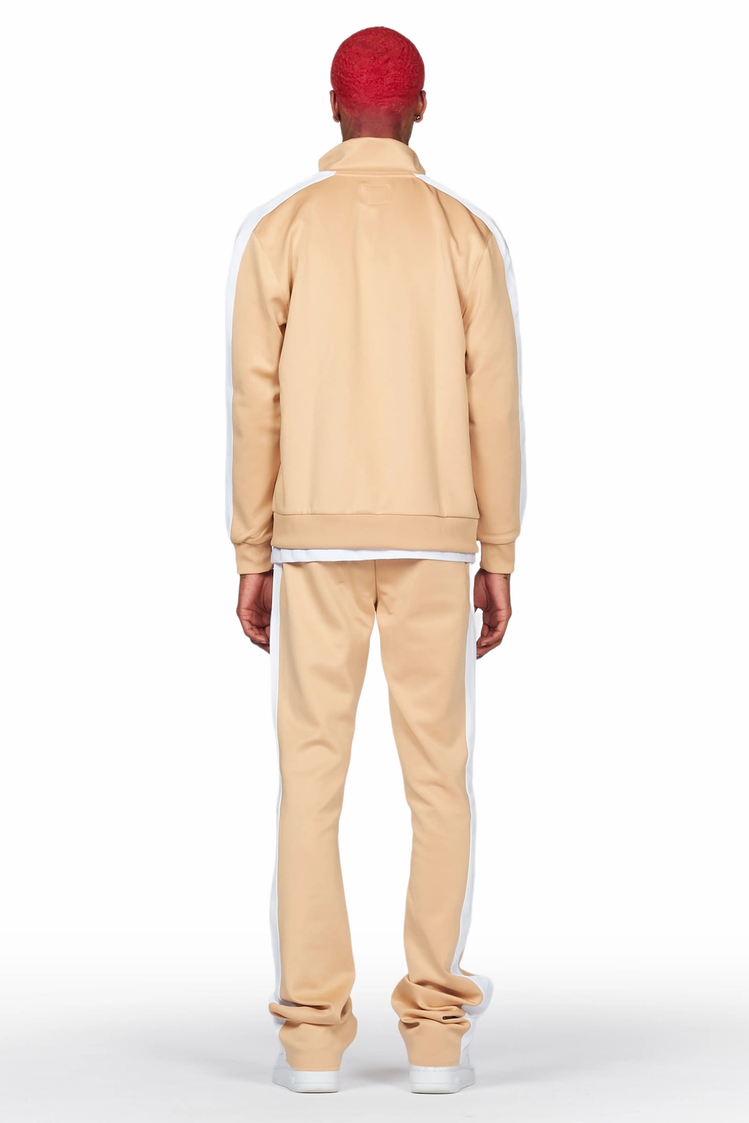 Dist. Town Beige Tricot Stacked Flare Track Set