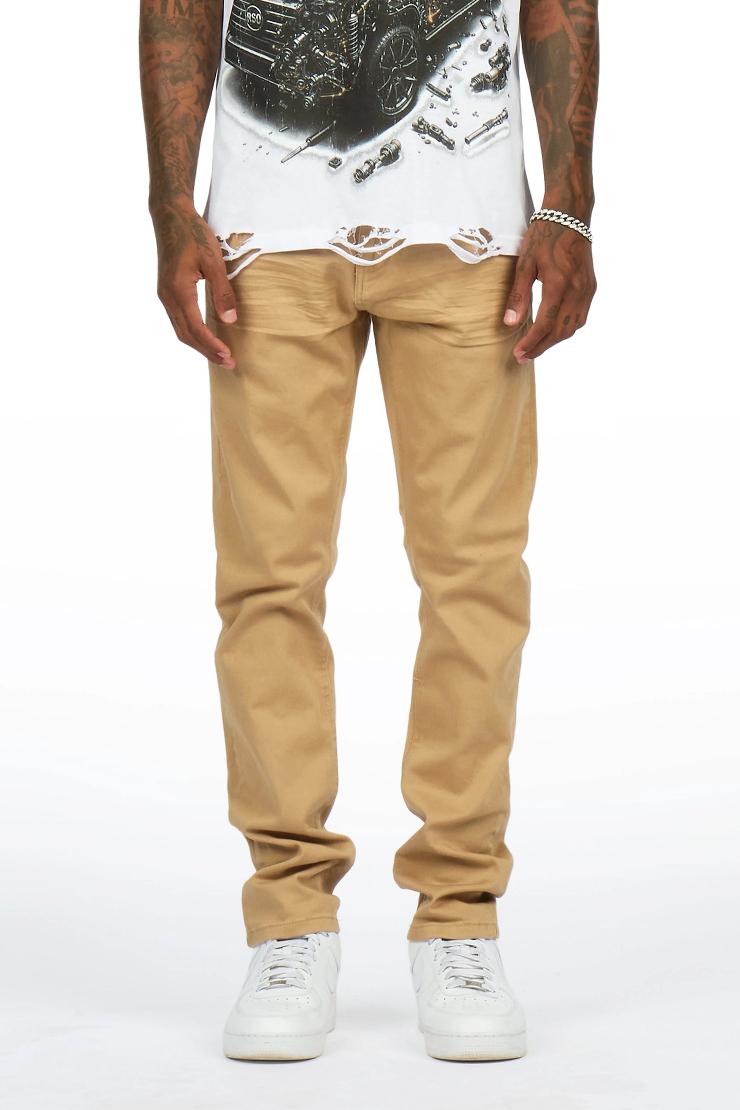 Devaughn Khaki Slim Fit Jean