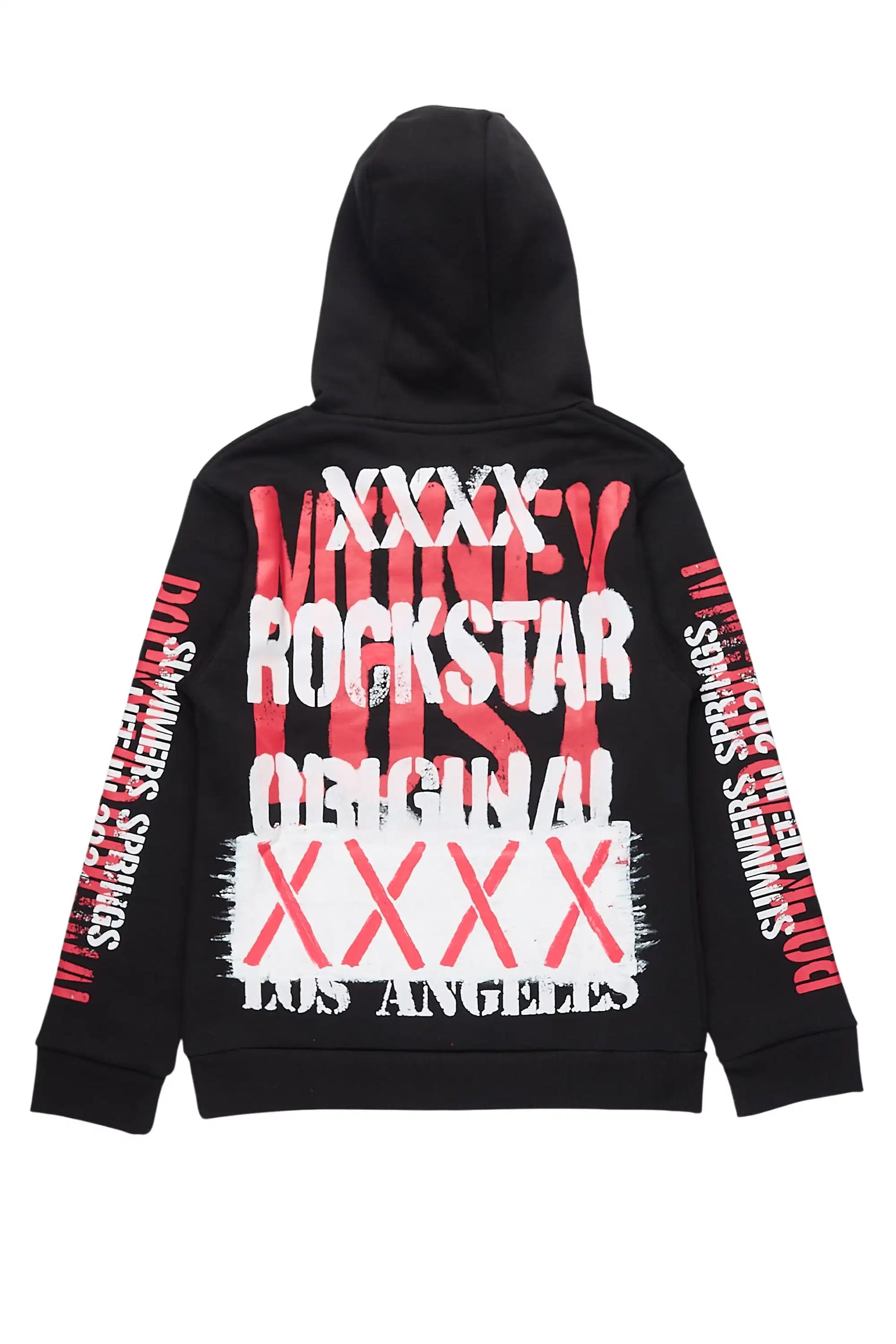 Boys Omer Black Graphic Hoodie