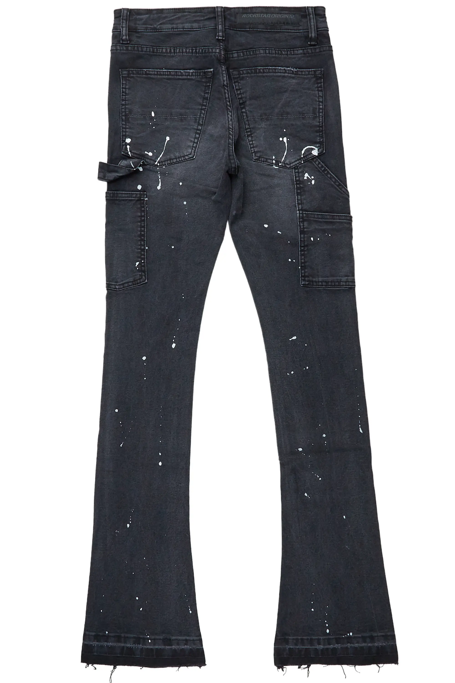 Thorton Black Stacked Flare Jean