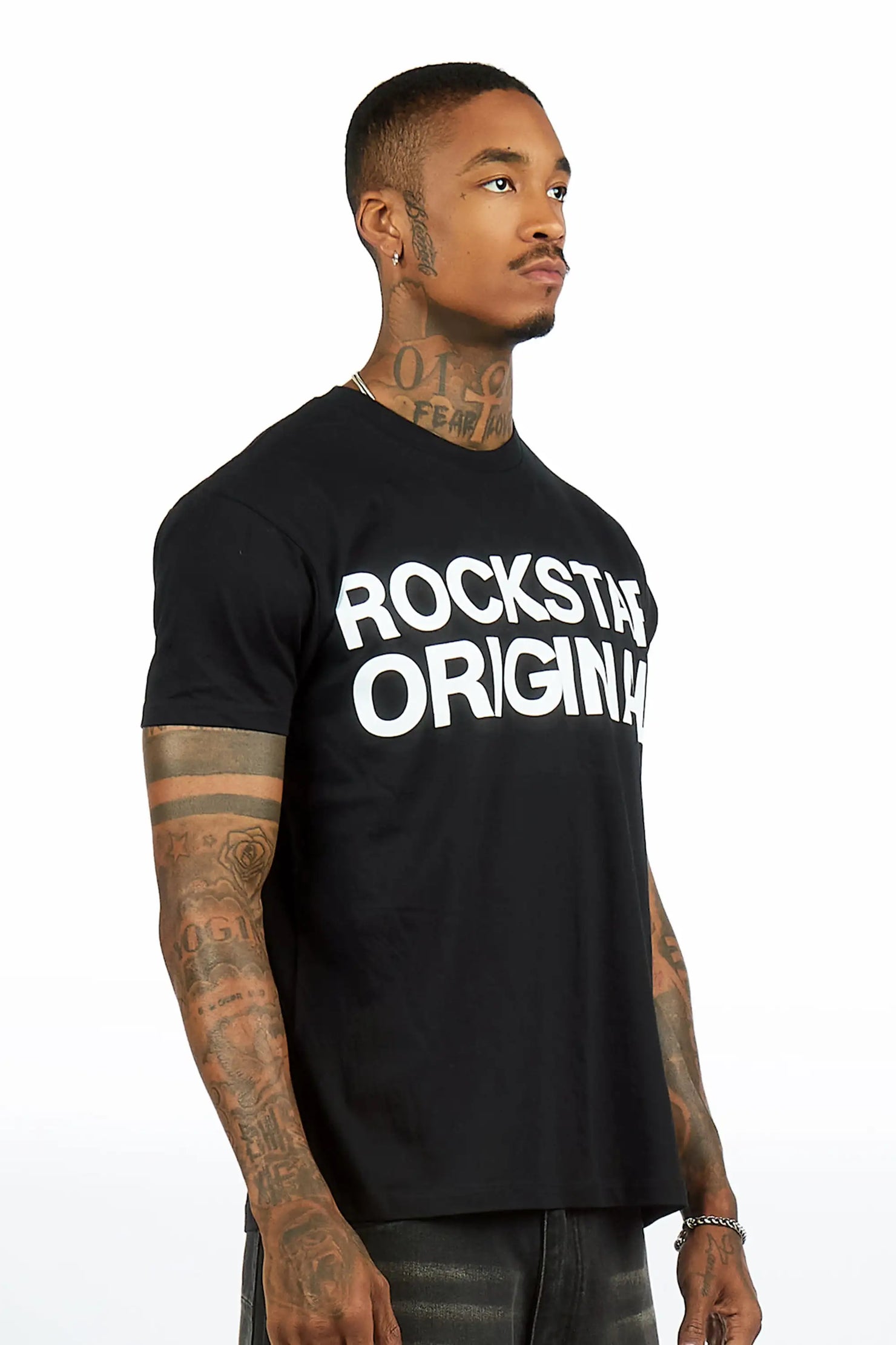 Keeth Black Oversized Graphic T-Shirt