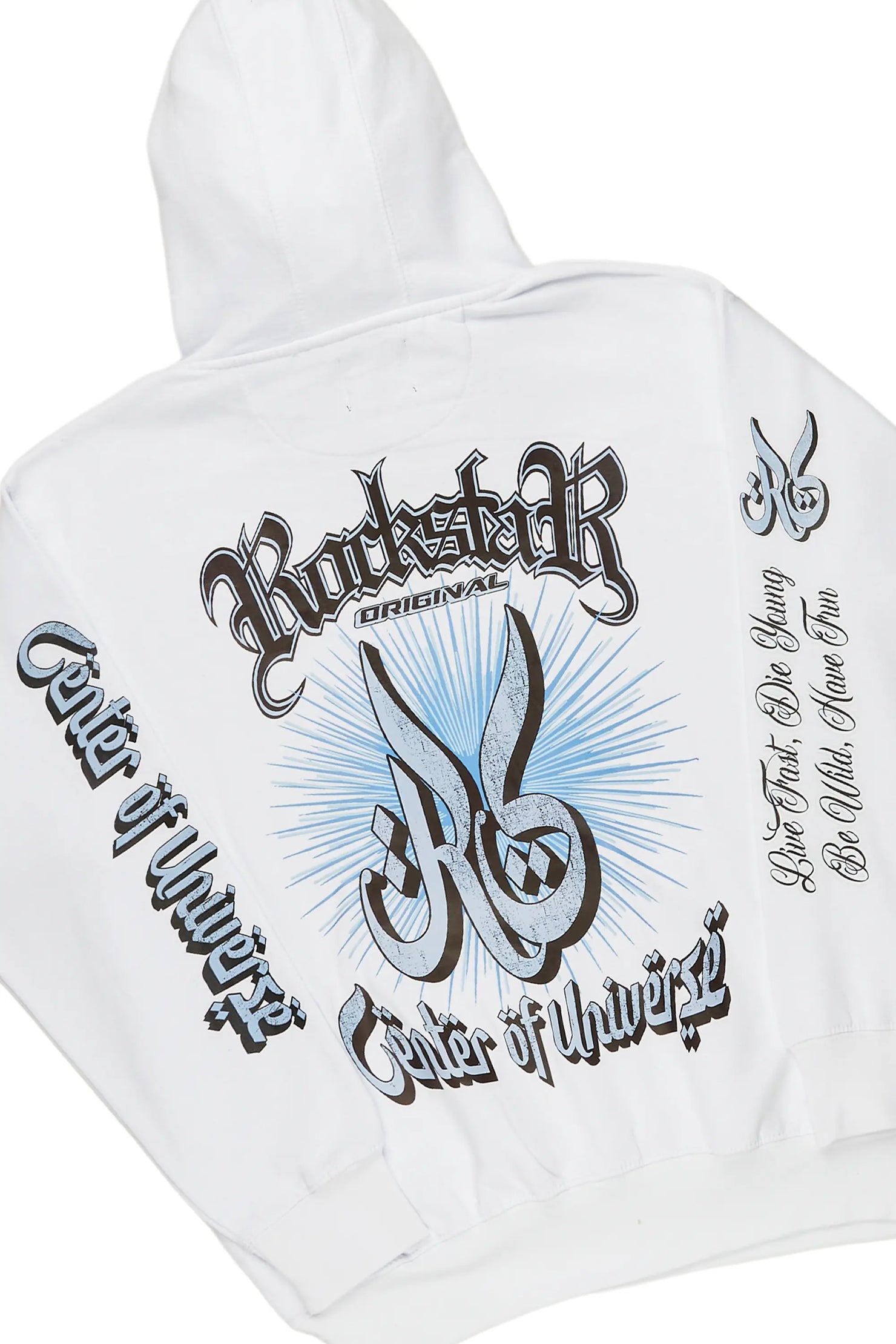 Kimball White/Pink Graphic Hoodie/Track Pant Set