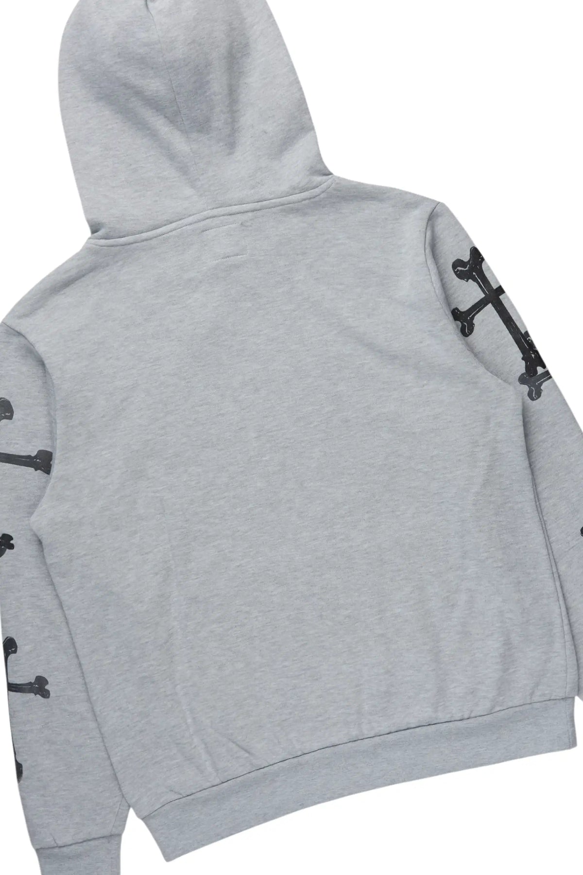 Olivier Heather Grey Graphic Hoodie