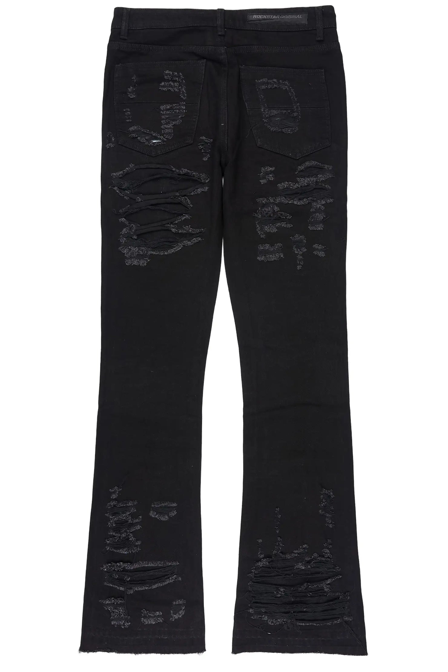 Mathey Black Rhinestone Stacked Fit Jean