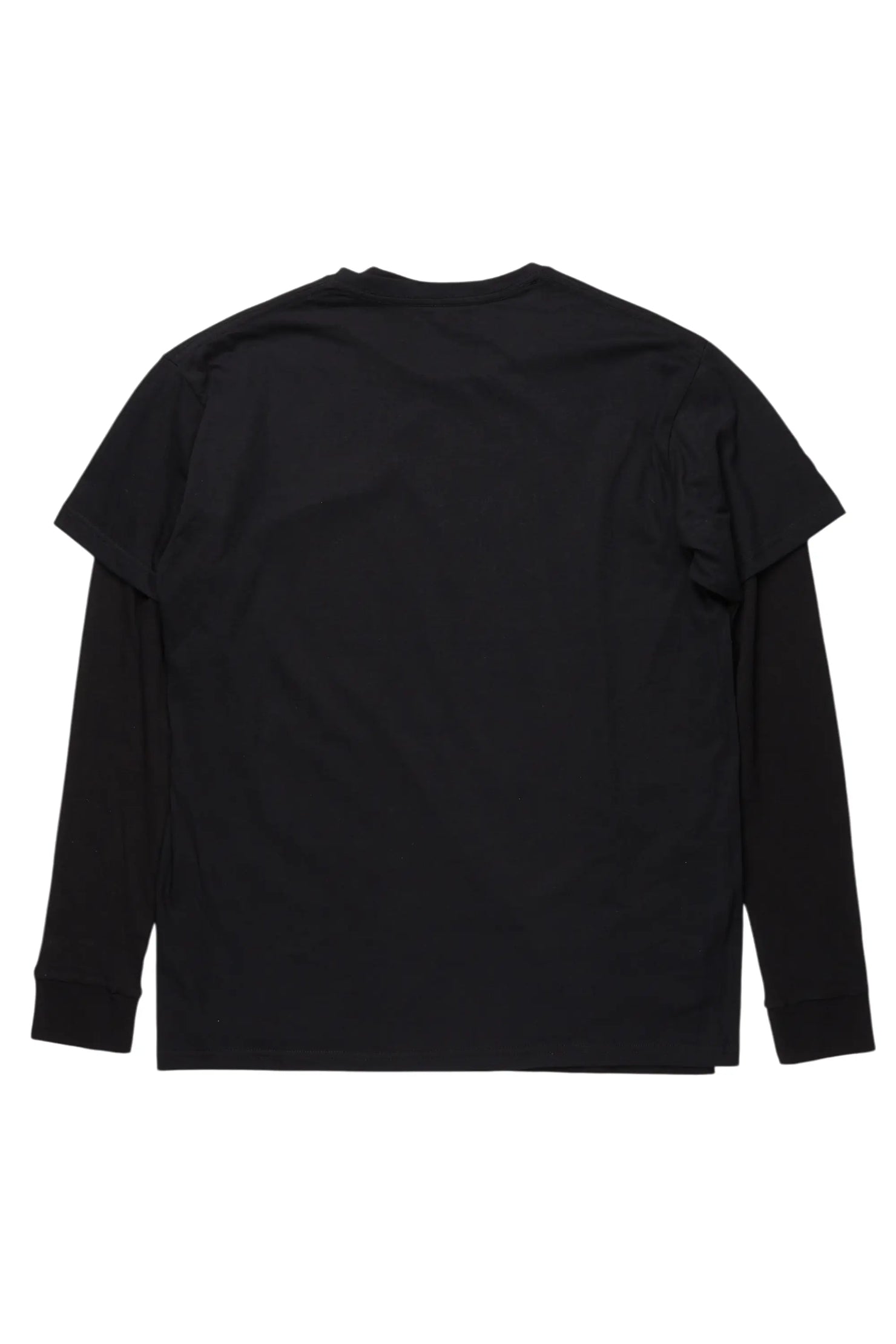 Filip Black Double Layer Long Sleeve Graphic T-Shirt