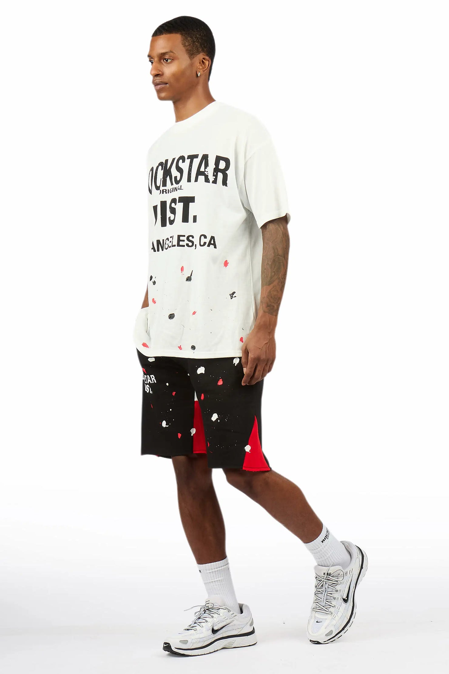 Scottie White/Black Painter T-Shirt/Short Set