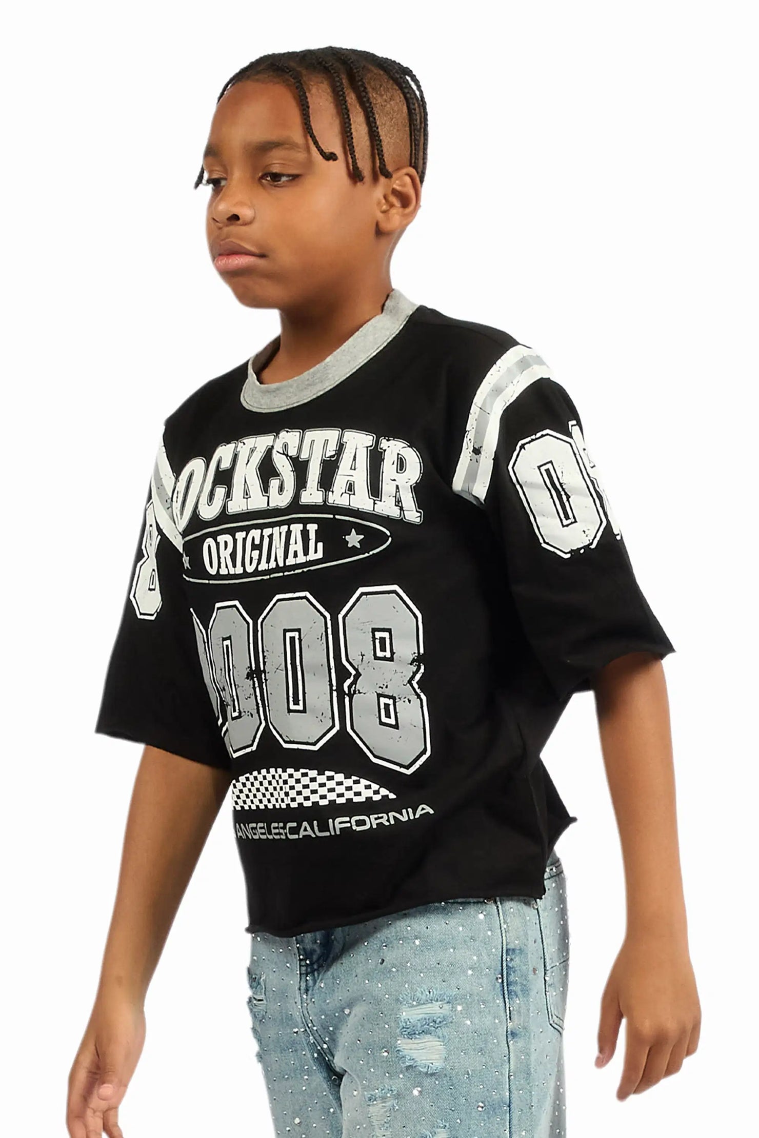 Boys Jaren Black Jersey Tee