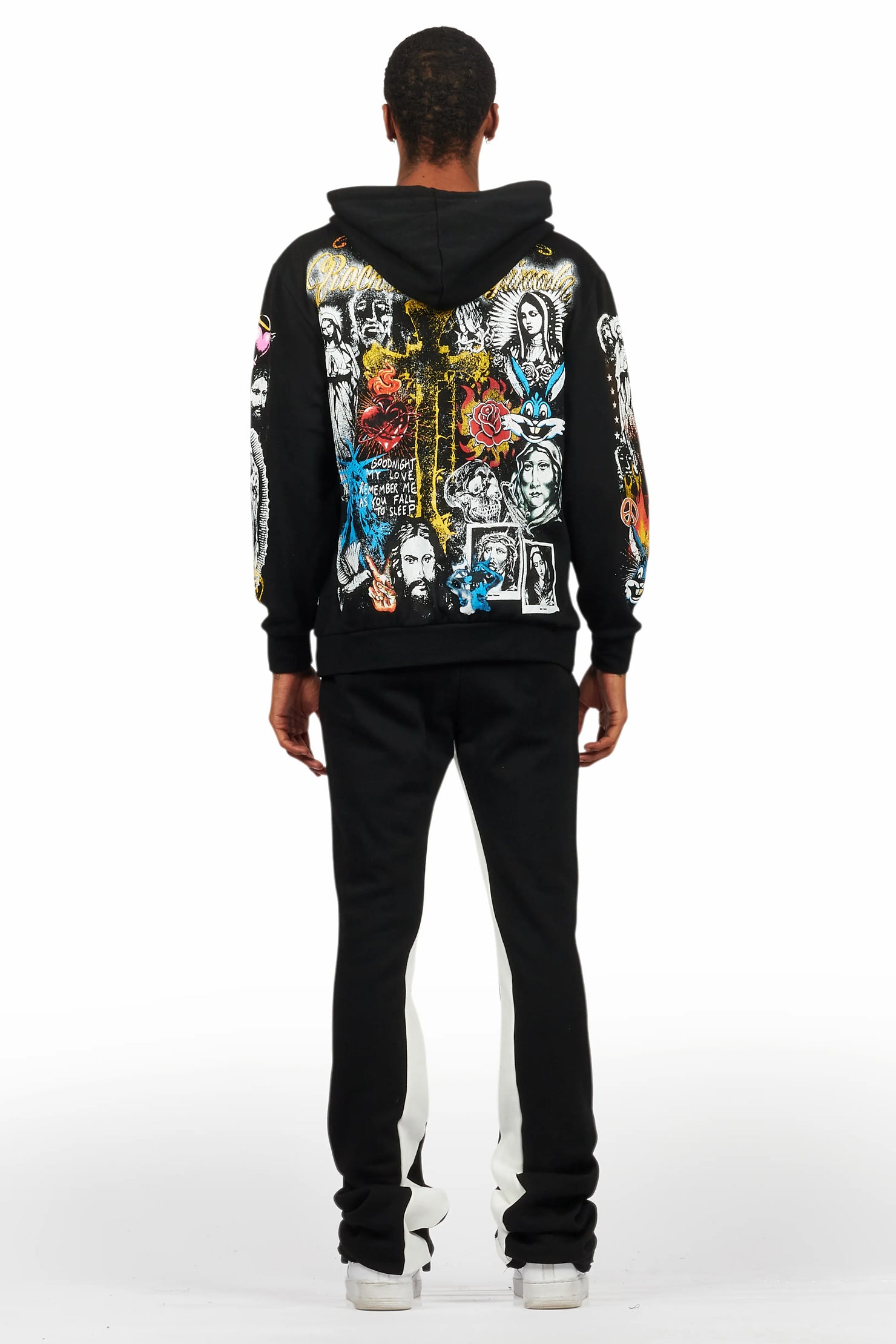 Santos Black Hoodie/Baggy Track Pant Set