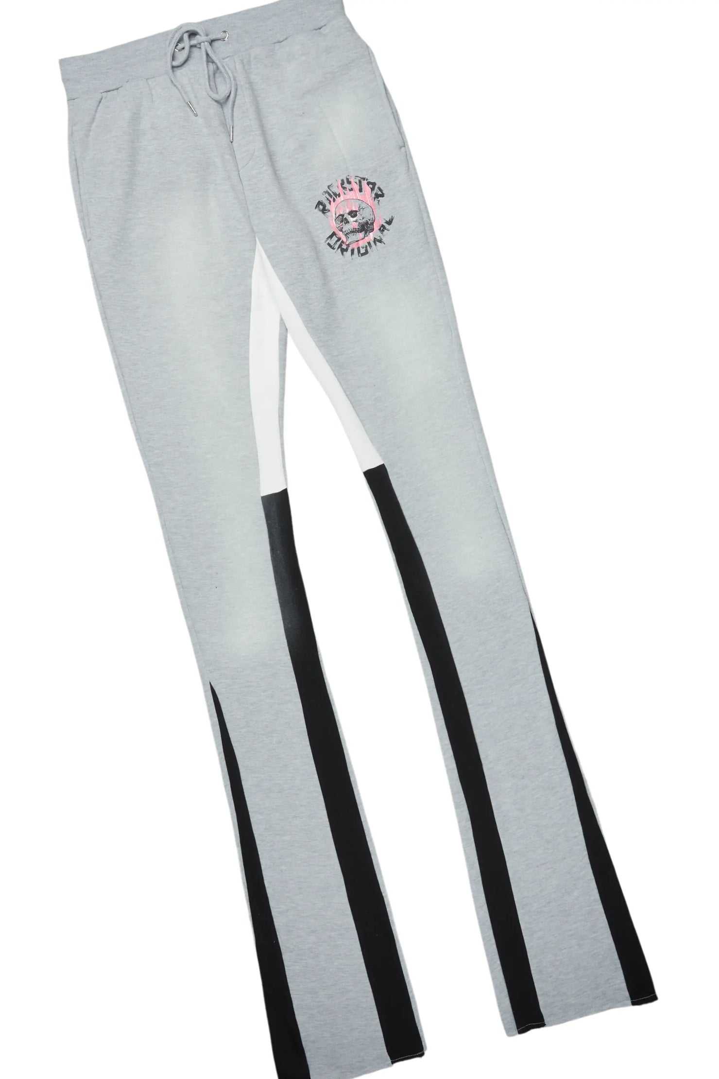 Boone Heather Grey Super Stacked Hoodie Track Set