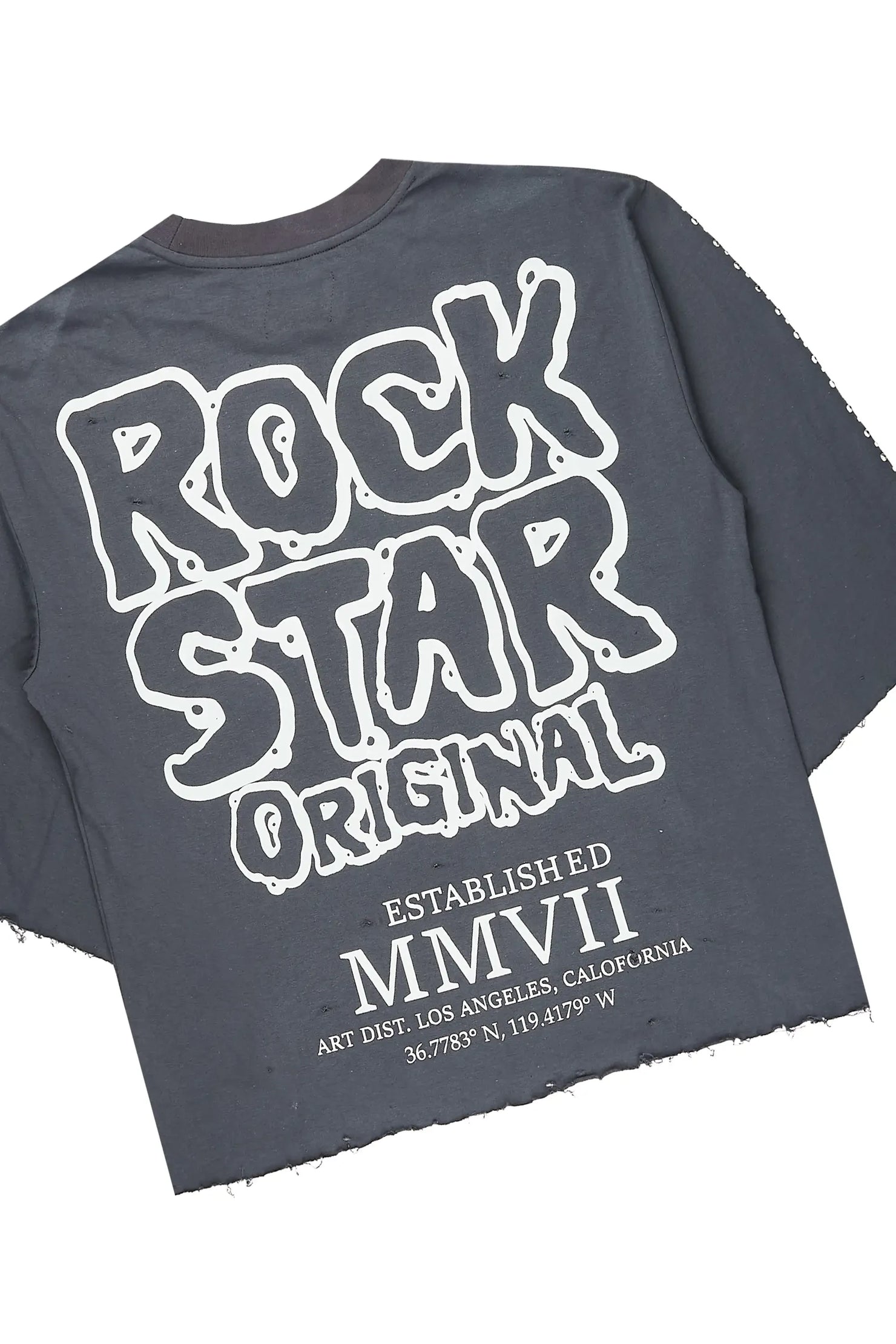 Marc Charcoal Rhinestone T-Shirt Short Set