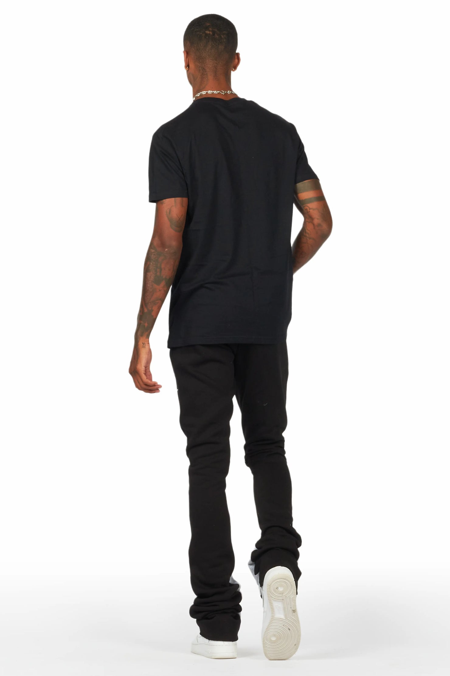 Daker Black T-Shirt/Super Stacked Flare Track Set