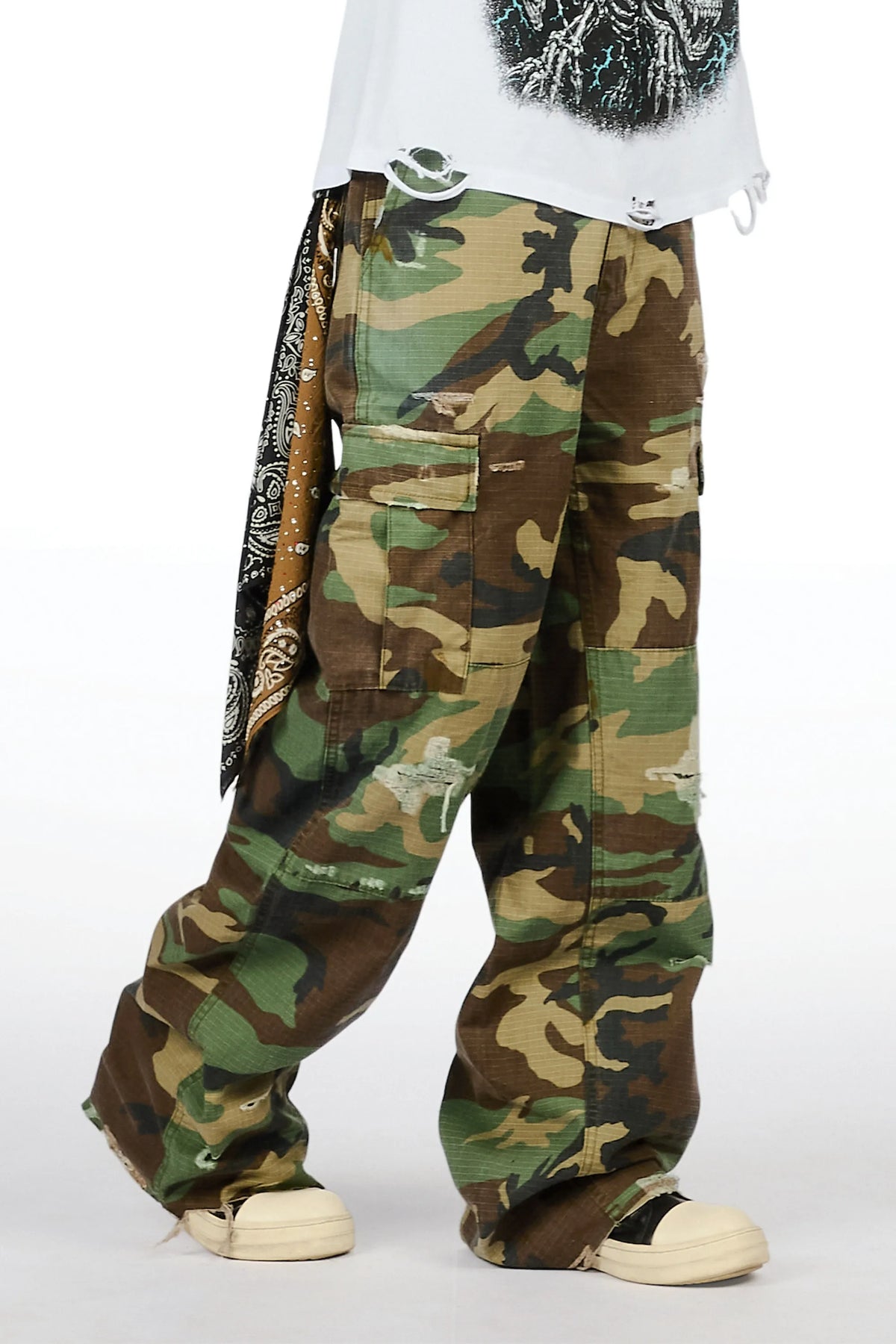 Bronsen Camo Baggy Fit Jean